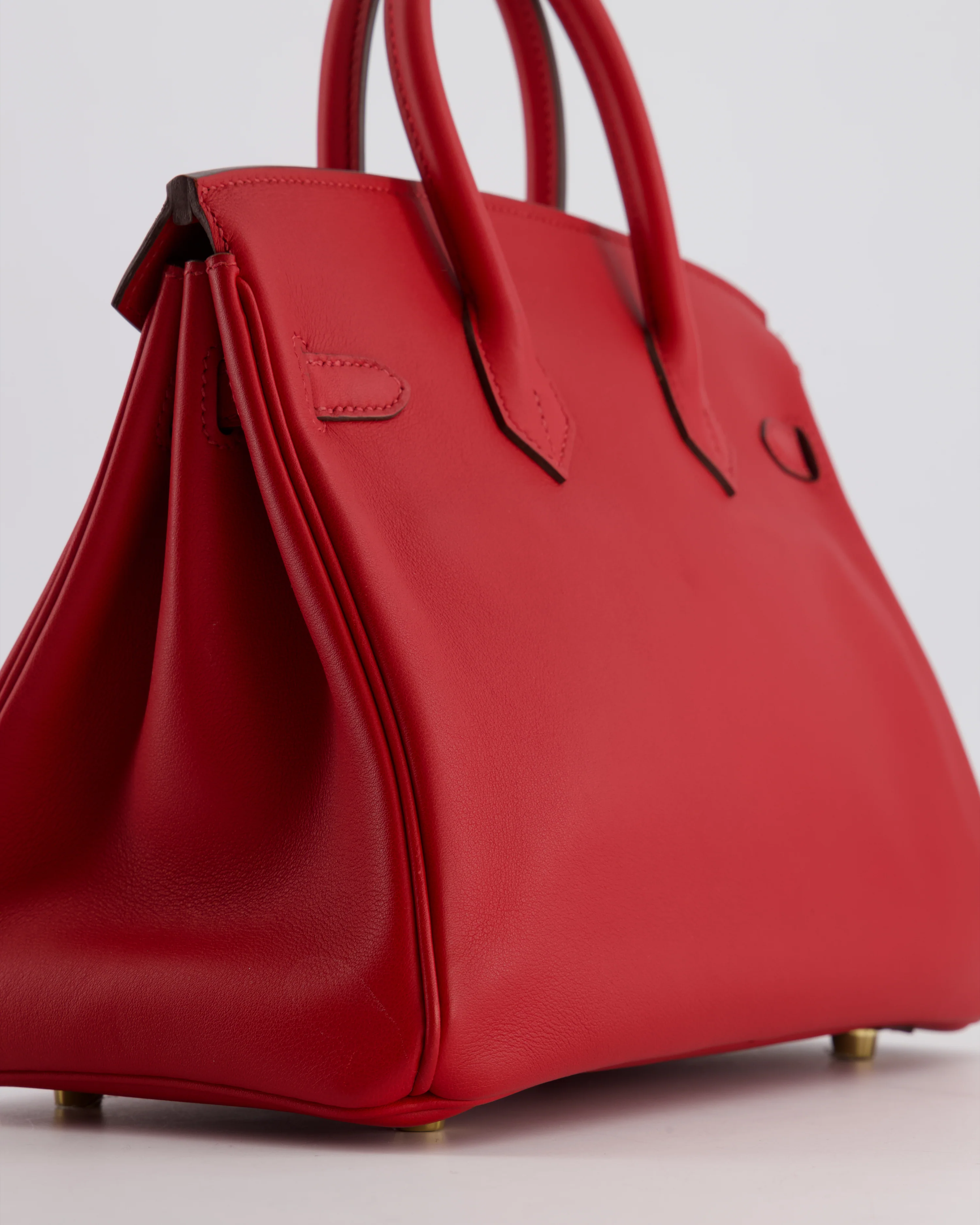 Hermès Birkin 25 Retourne Bag in Rouge Grenat Swift Leather with Gold Hardware - Image 13