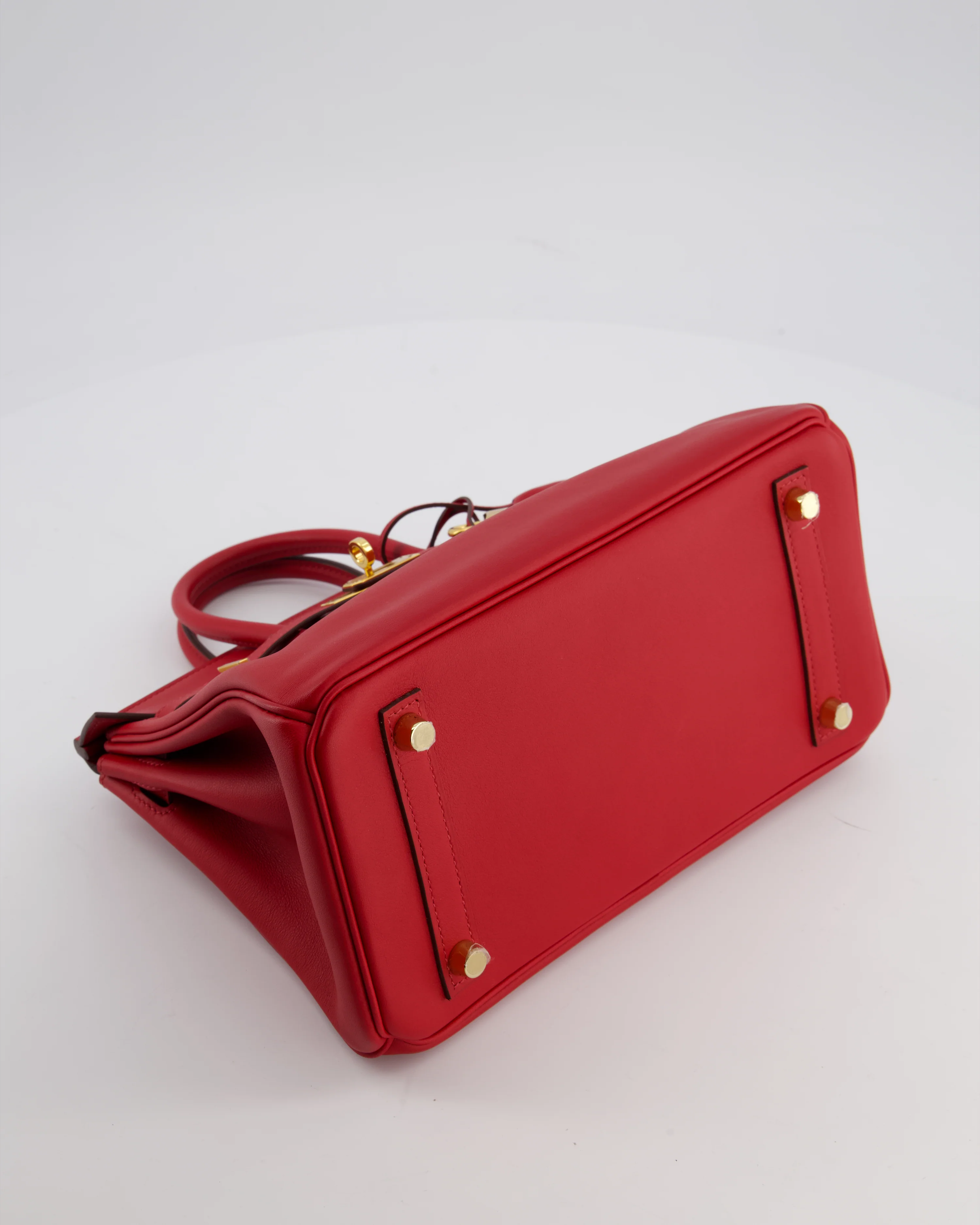 Hermès Birkin 25 Retourne Bag in Rouge Grenat Swift Leather with Gold Hardware - Image 17