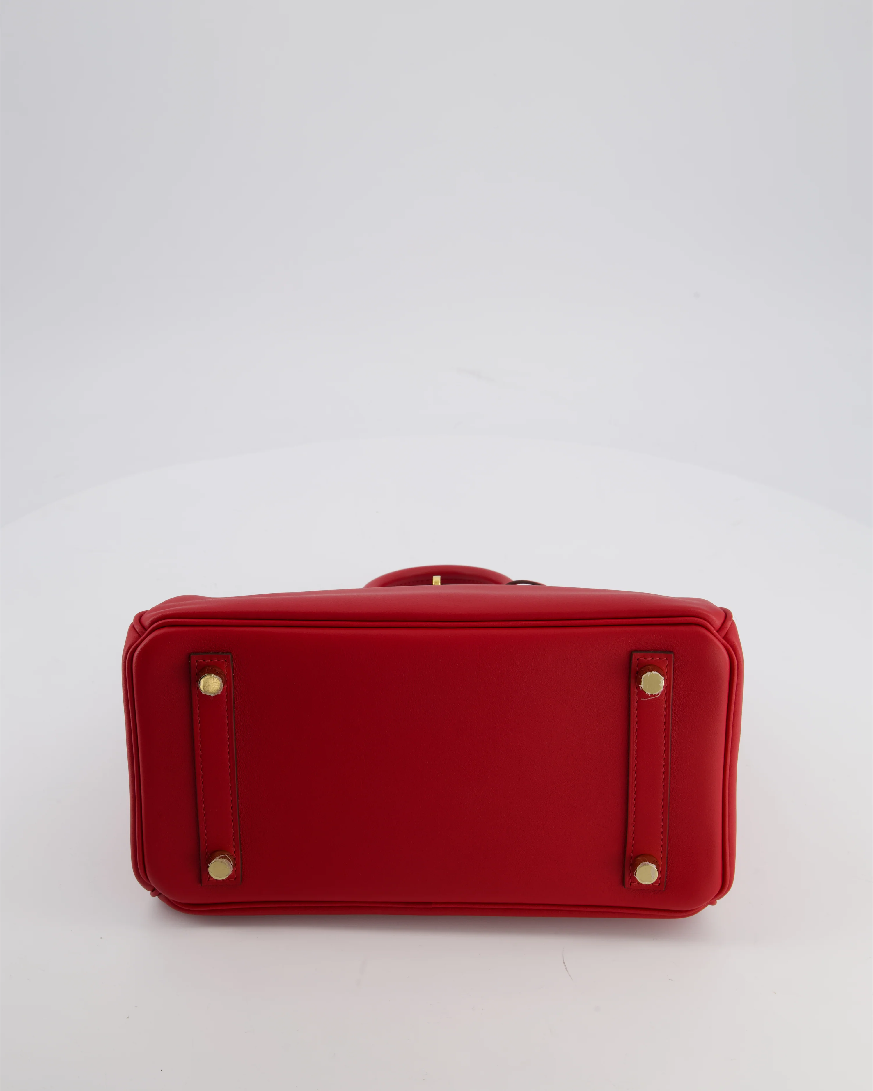 Hermès Birkin 25 Retourne Bag in Rouge Grenat Swift Leather with Gold Hardware - Image 18