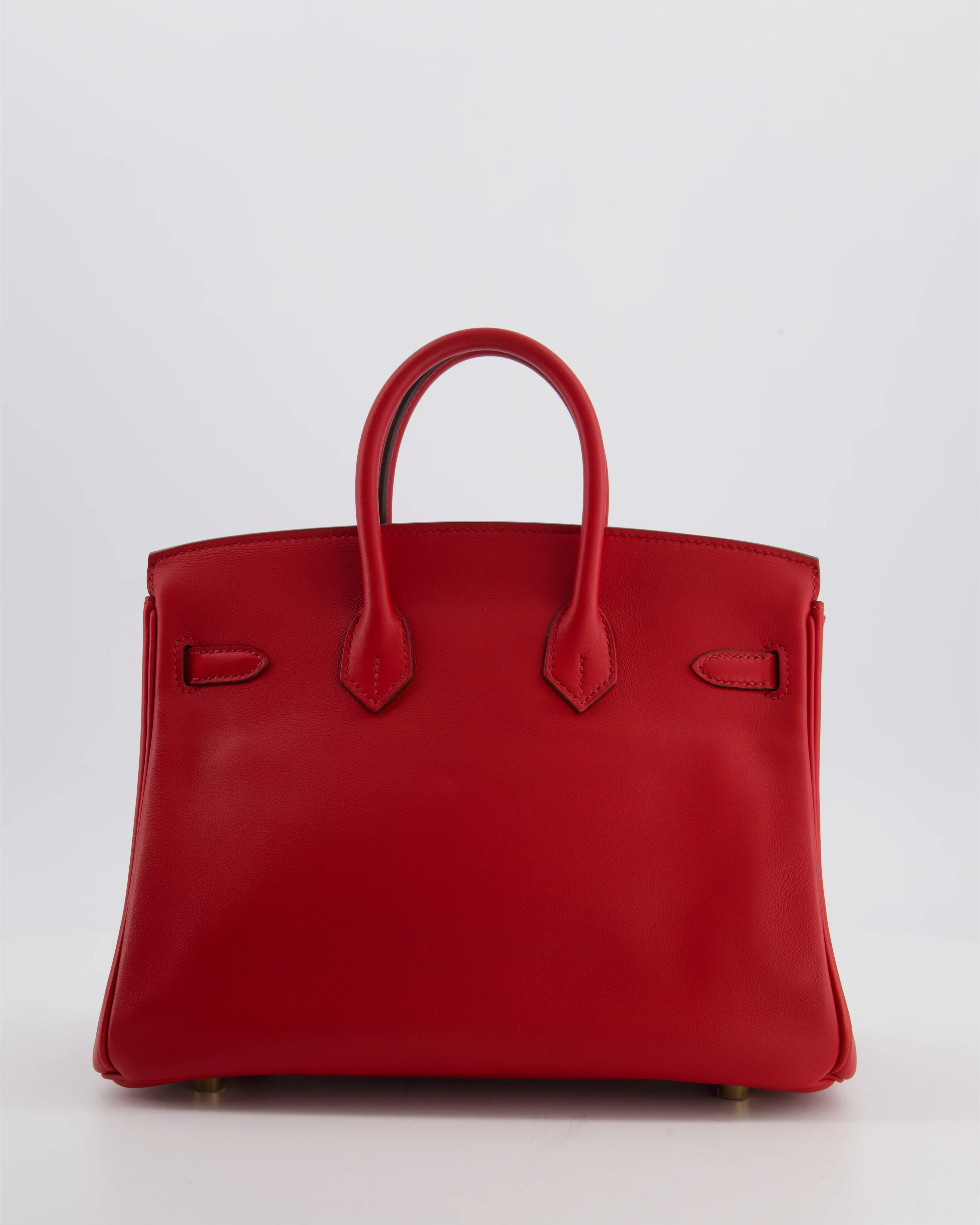 Hermès Birkin 25 Retourne Bag in Rouge Grenat Swift Leather with Gold Hardware - Image 6