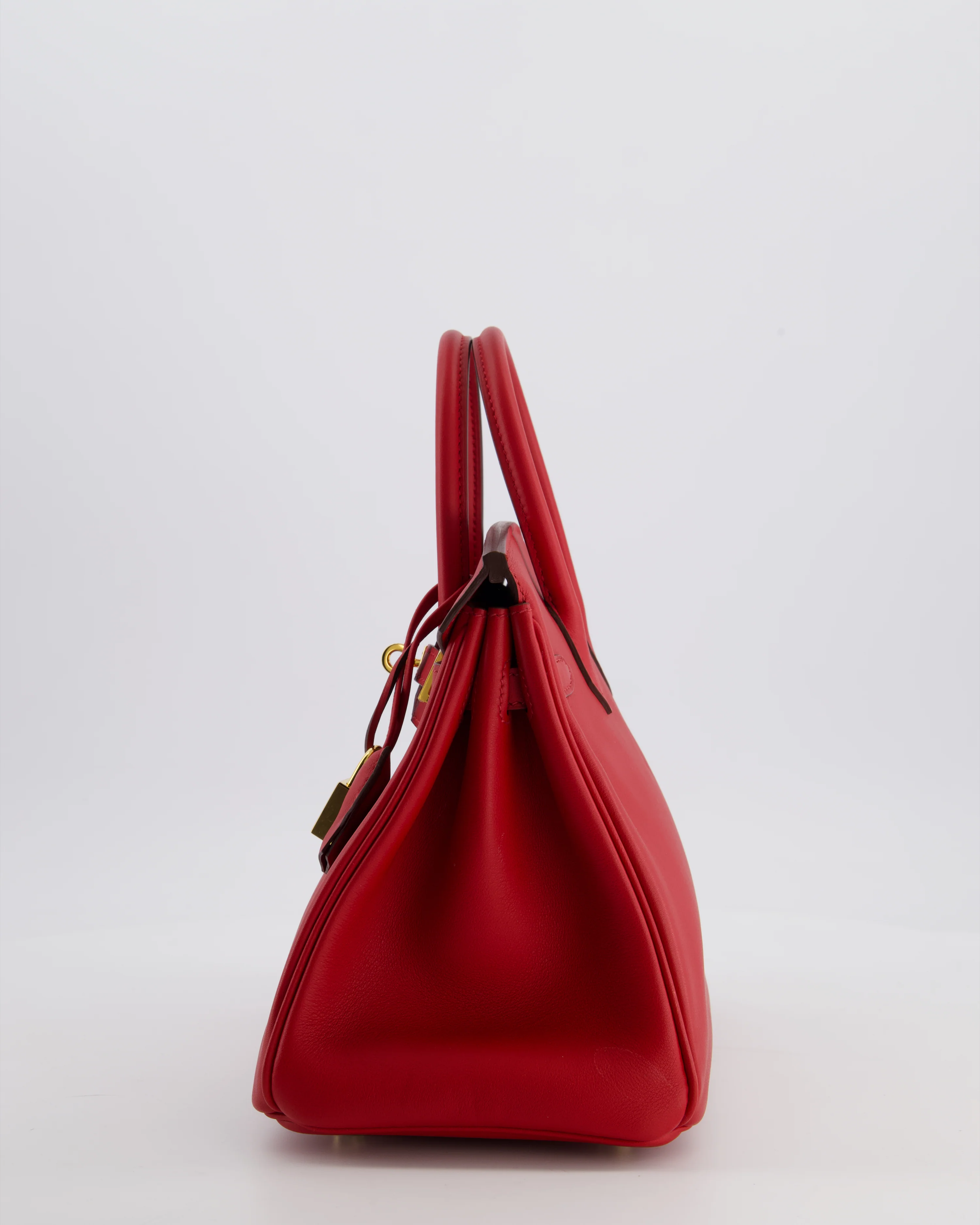 Hermès Birkin 25 Retourne Bag in Rouge Grenat Swift Leather with Gold Hardware - Image 8
