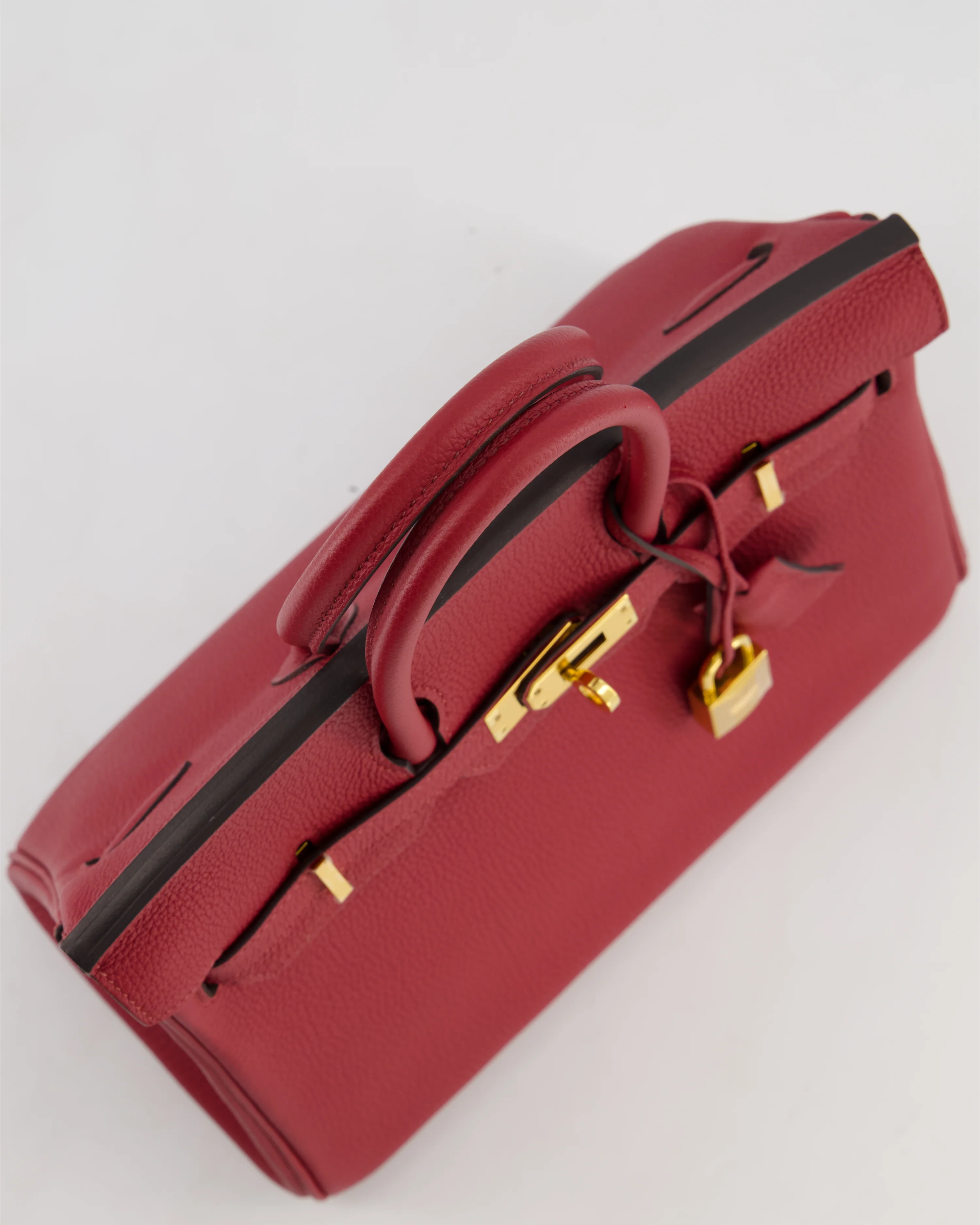 Hermès Birkin 25 Retourne Bag in Rouge Grenat Togo Leather with Gold Hardware - Image 15