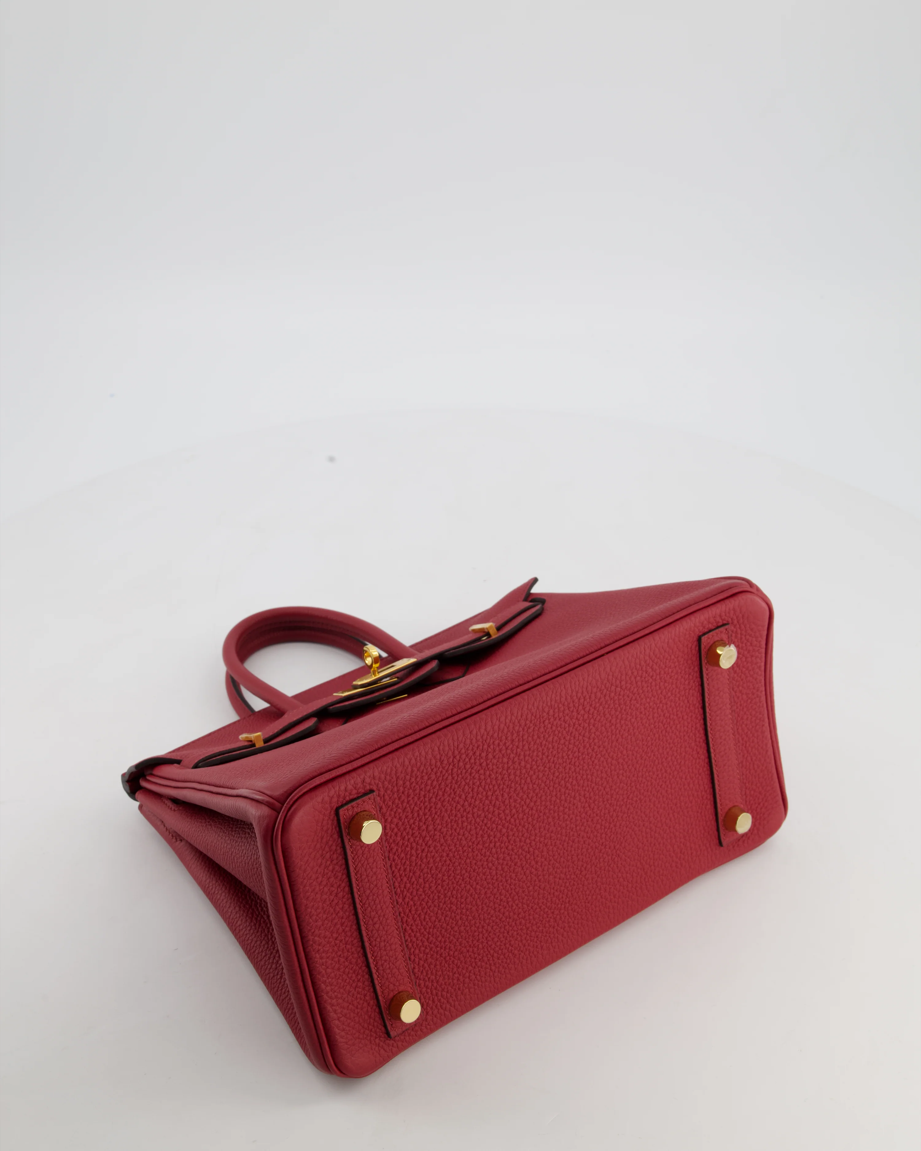 Hermès Birkin 25 Retourne Bag in Rouge Grenat Togo Leather with Gold Hardware - Image 16