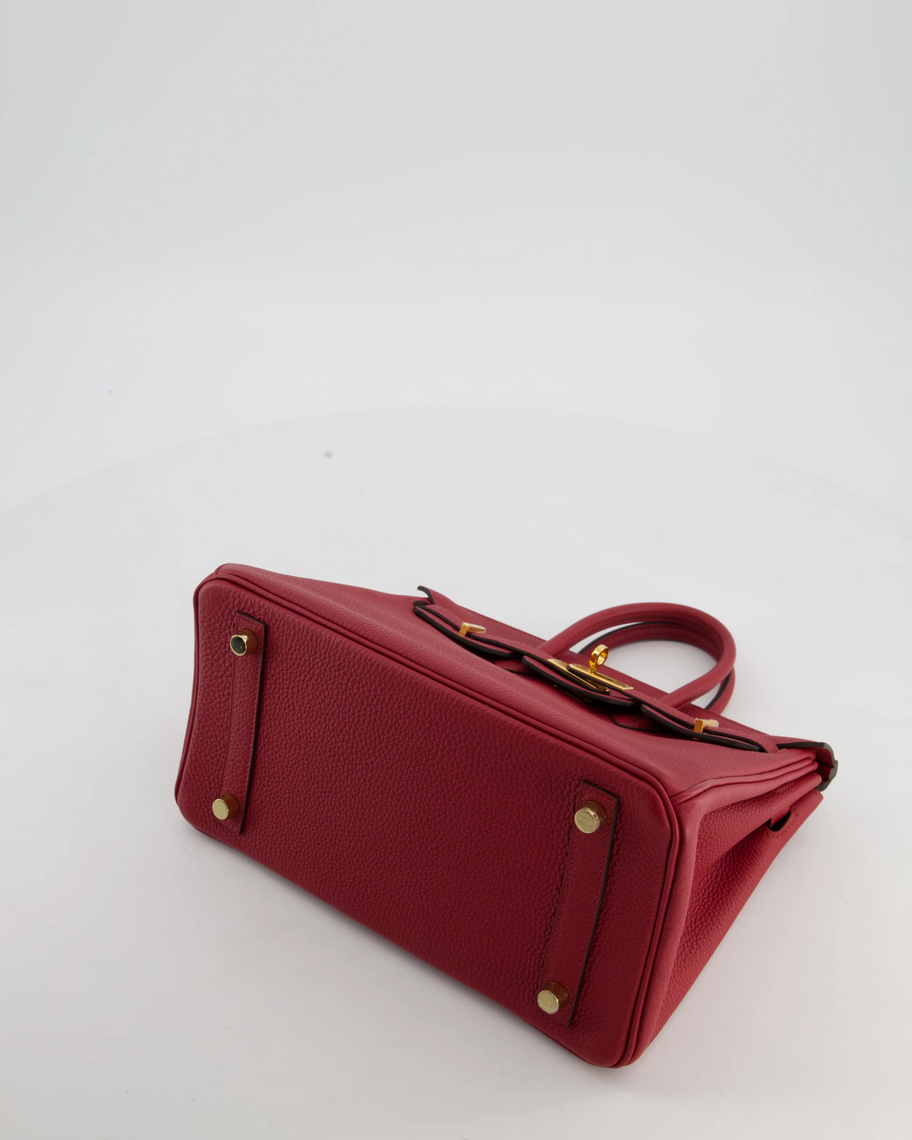 Hermès Birkin 25 Retourne Bag in Rouge Grenat Togo Leather with Gold Hardware - Image 17