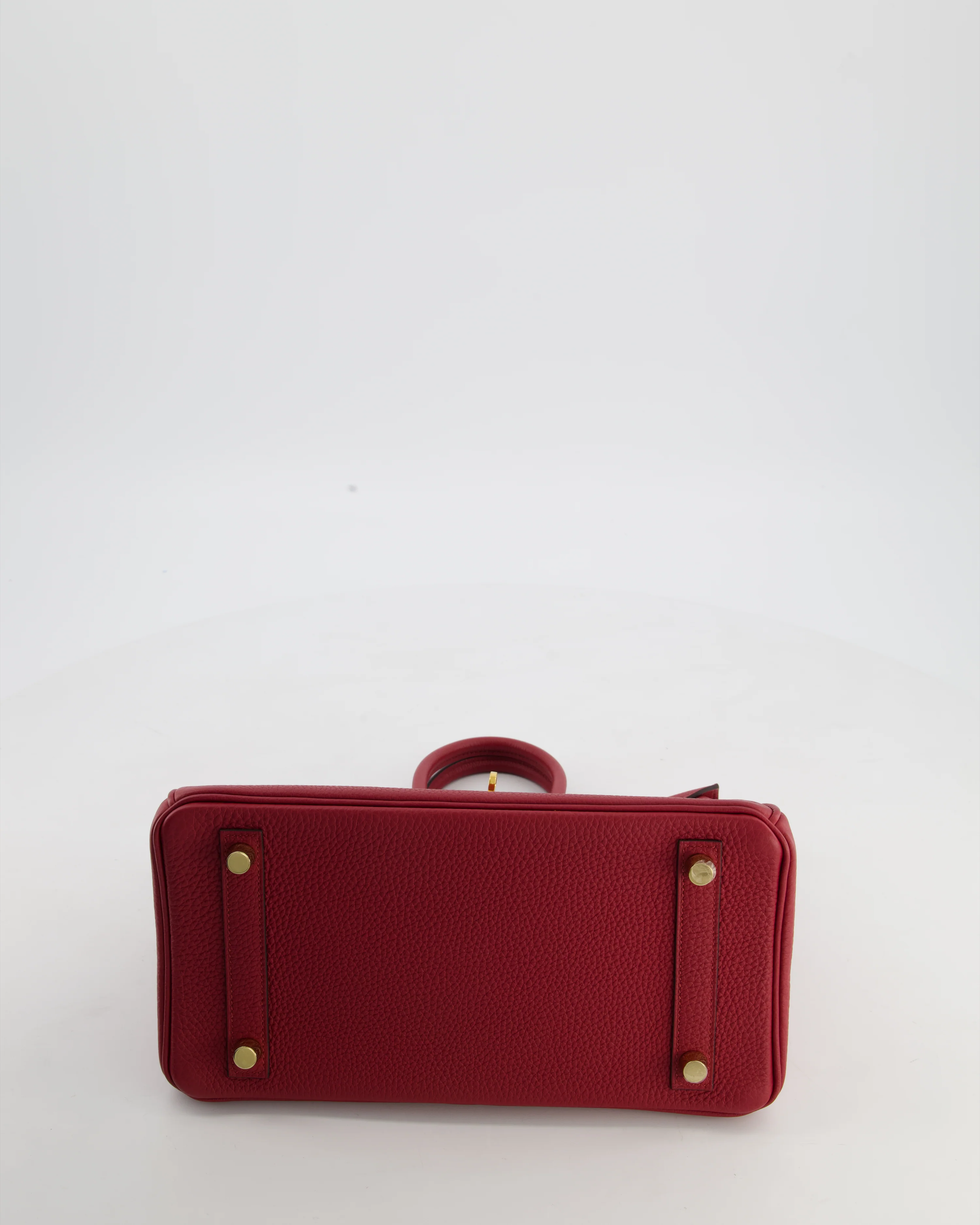 Hermès Birkin 25 Retourne Bag in Rouge Grenat Togo Leather with Gold Hardware - Image 18