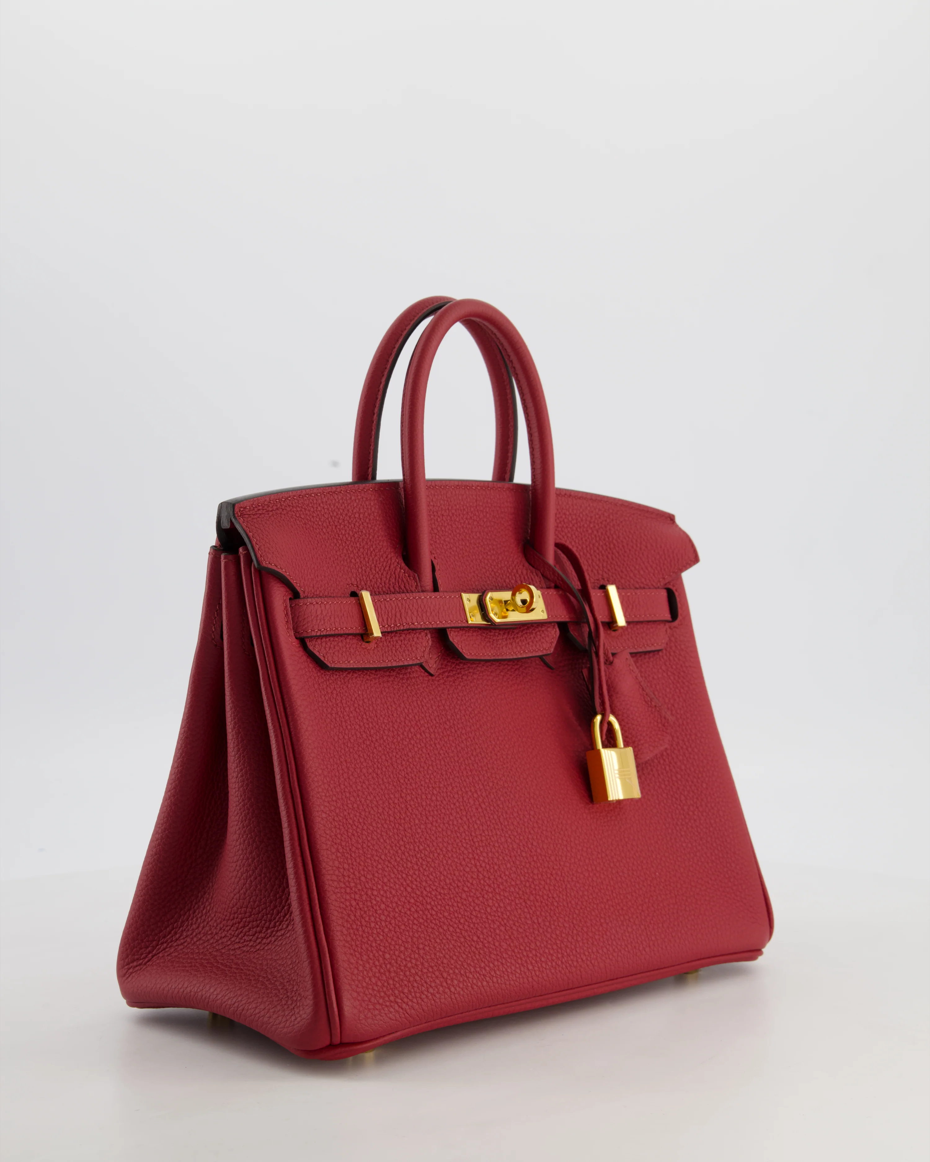 Hermès Birkin 25 Retourne Bag in Rouge Grenat Togo Leather with Gold Hardware - Image 3