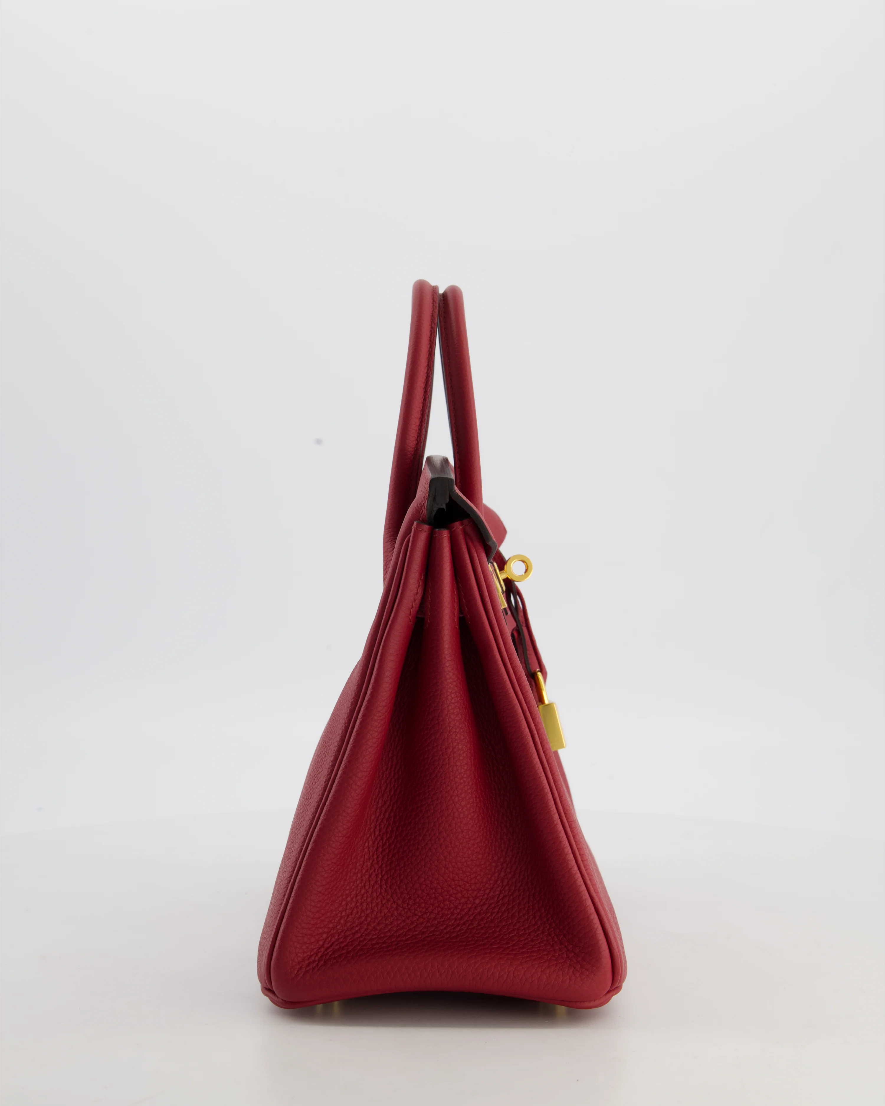 Hermès Birkin 25 Retourne Bag in Rouge Grenat Togo Leather with Gold Hardware - Image 4