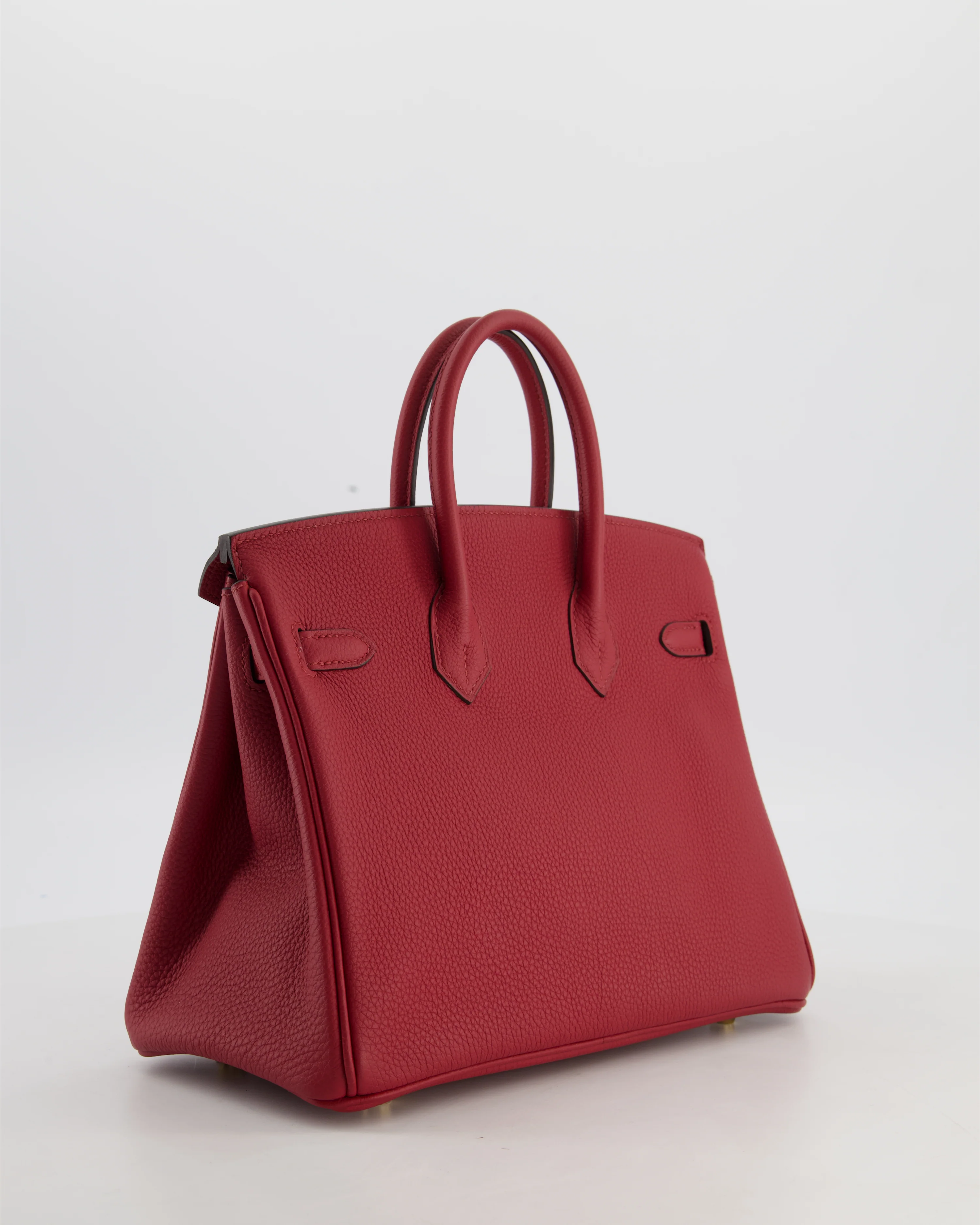 Hermès Birkin 25 Retourne Bag in Rouge Grenat Togo Leather with Gold Hardware - Image 7