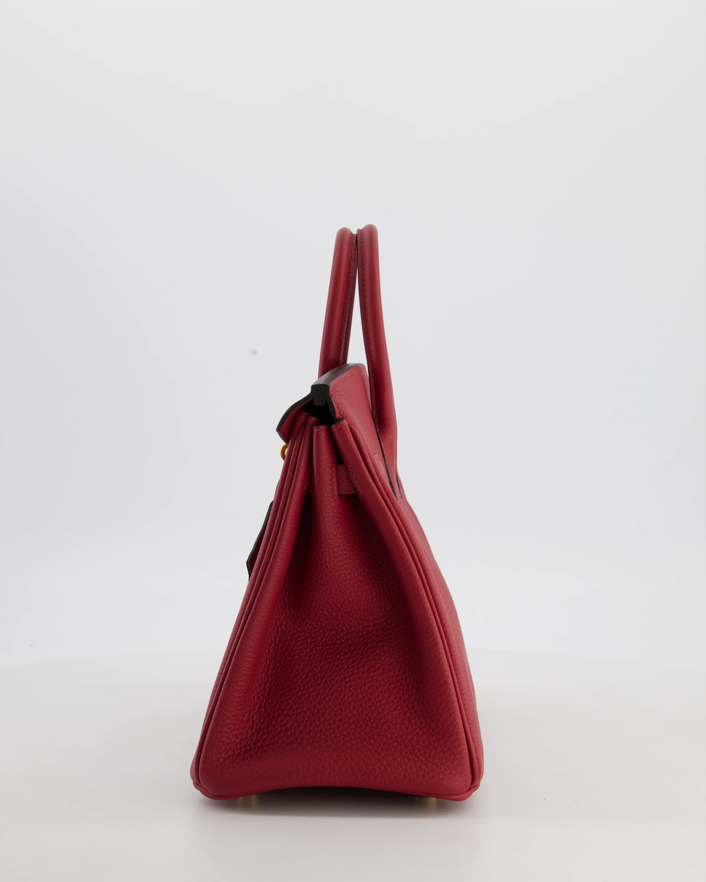 Hermès Birkin 25 Retourne Bag in Rouge Grenat Togo Leather with Gold Hardware - Image 8