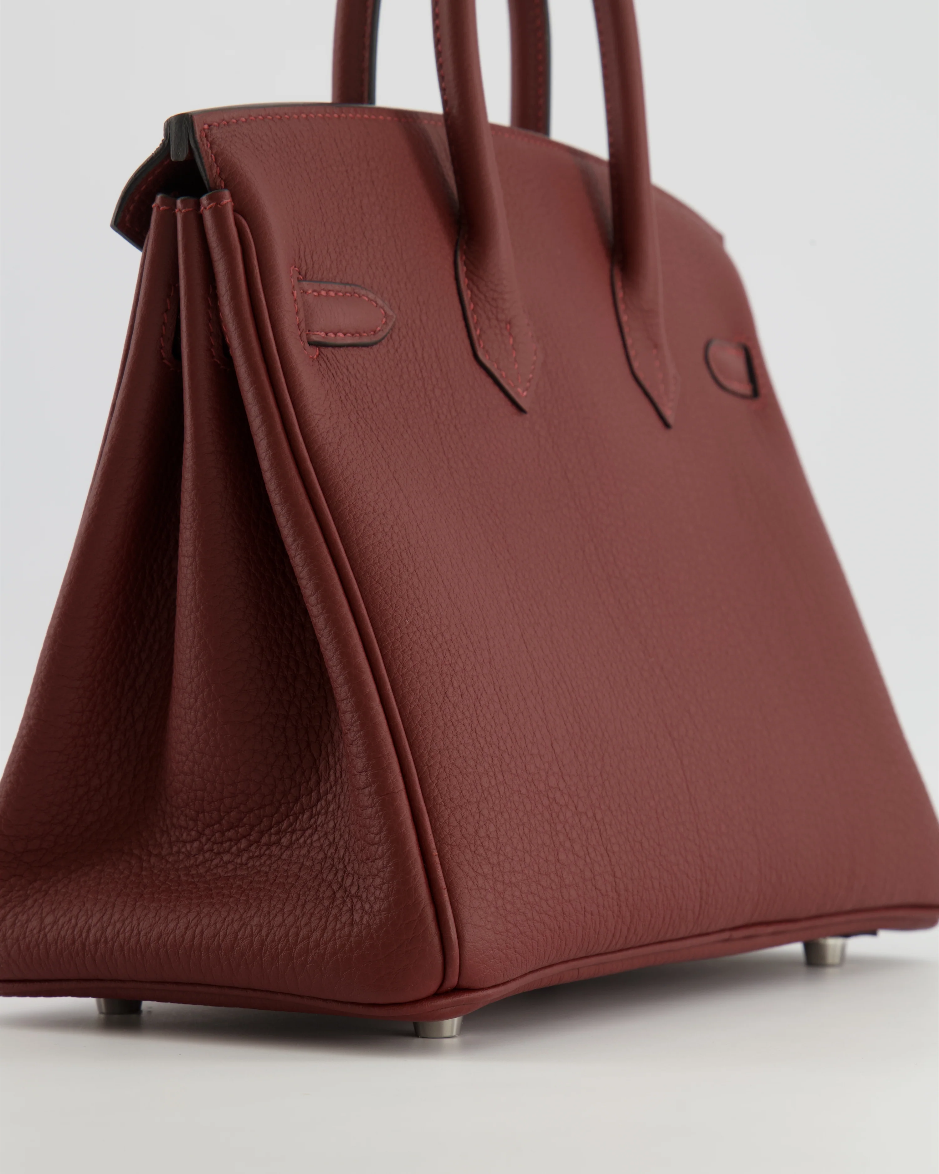 Hermès Birkin 25 Retourne Bag in Rouge H Veau Togo Leather with Palladium Hardware - Image 15