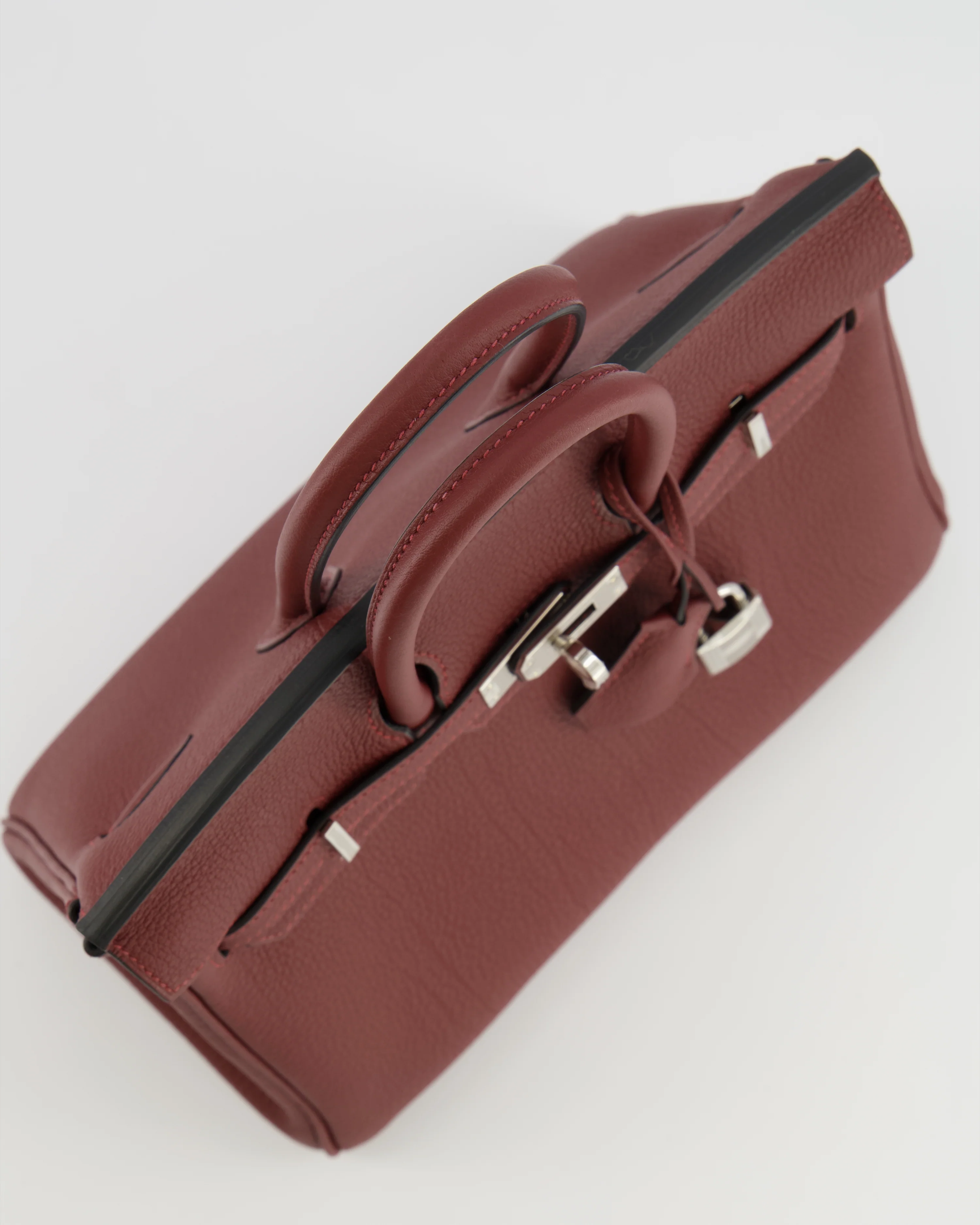 Hermès Birkin 25 Retourne Bag in Rouge H Veau Togo Leather with Palladium Hardware - Image 16