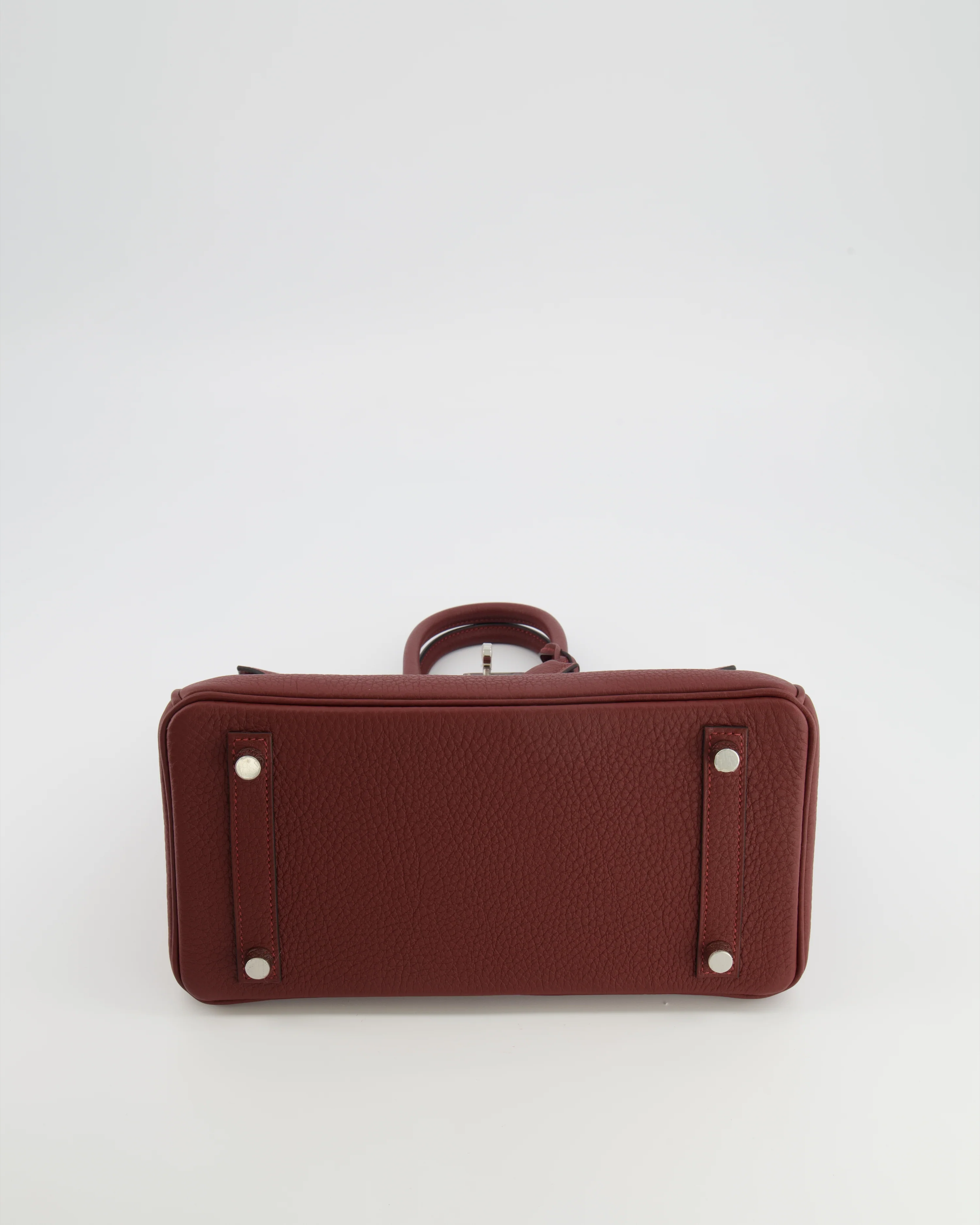 Hermès Birkin 25 Retourne Bag in Rouge H Veau Togo Leather with Palladium Hardware - Image 18