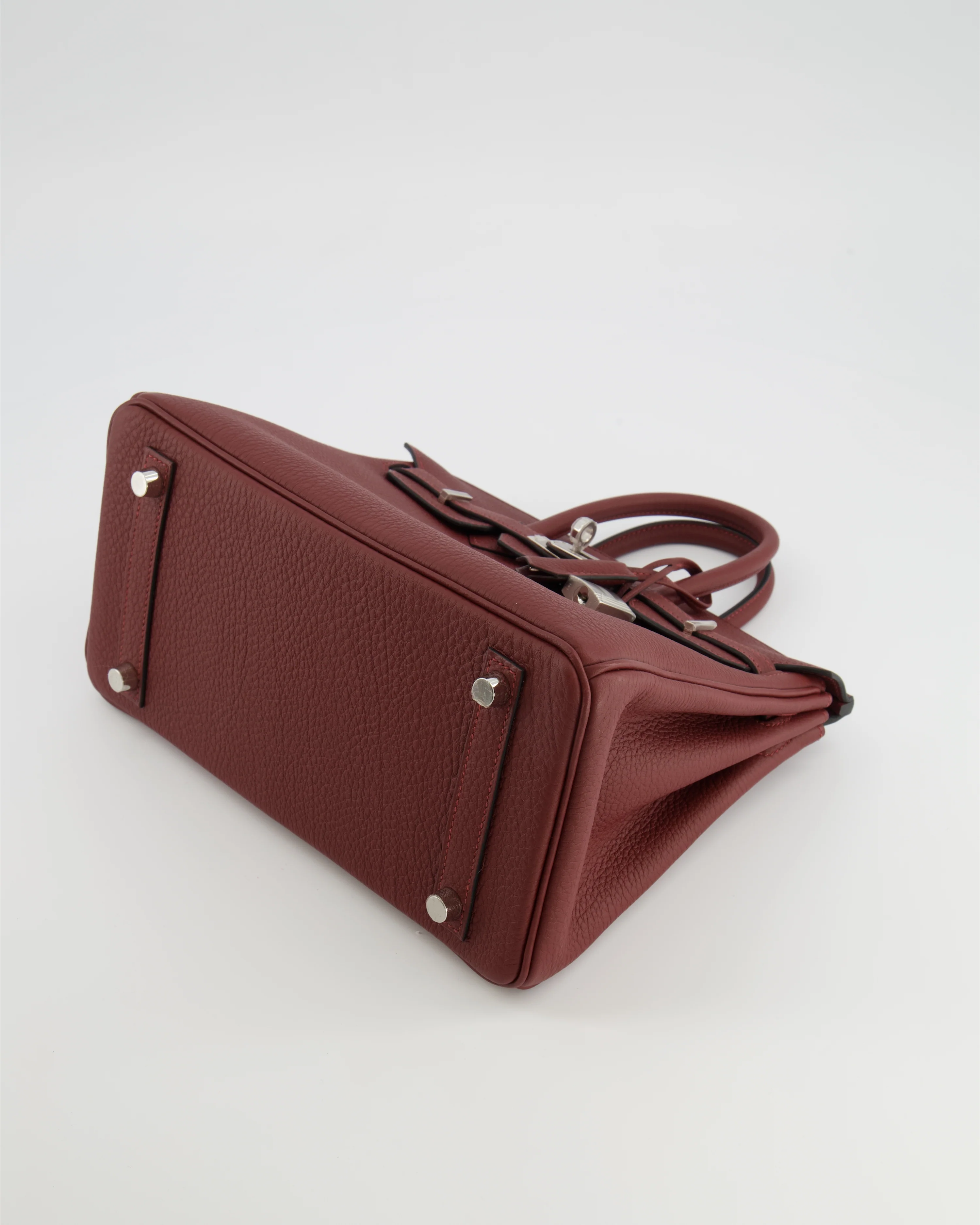 Hermès Birkin 25 Retourne Bag in Rouge H Veau Togo Leather with Palladium Hardware - Image 20