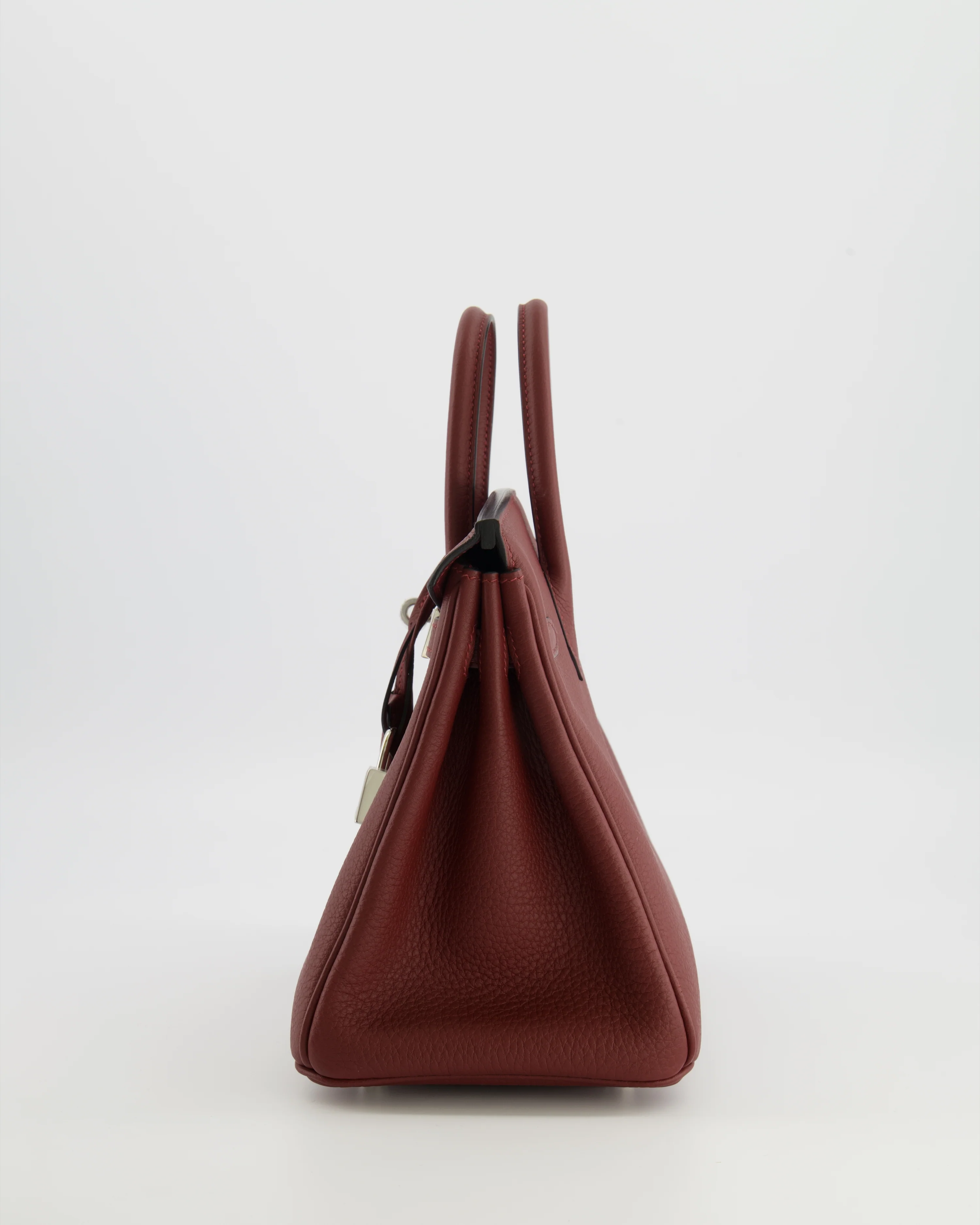 Hermès Birkin 25 Retourne Bag in Rouge H Veau Togo Leather with Palladium Hardware - Image 6
