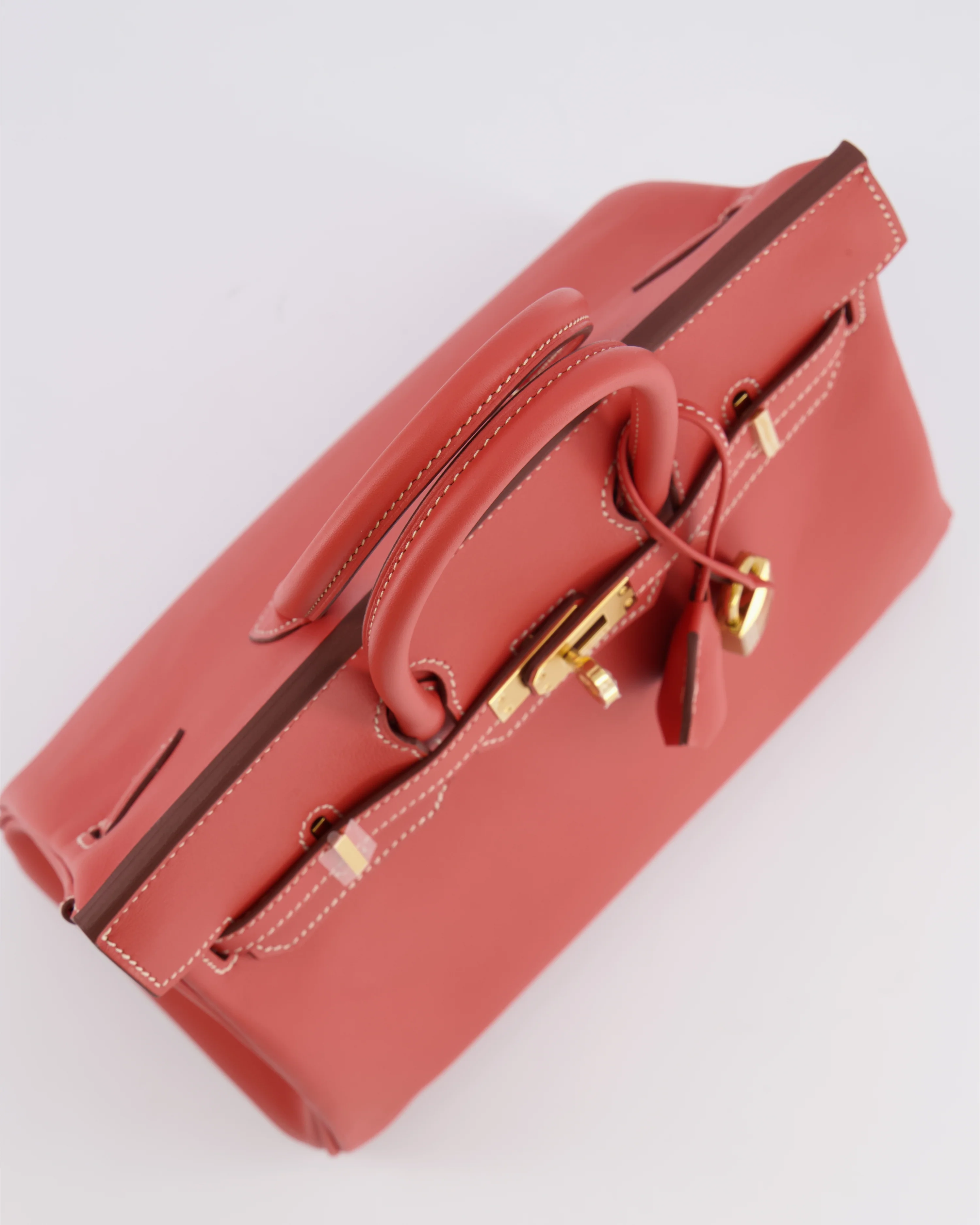 Hermès Birkin 25 Retourne Bag in Sanguine Swift Leather with Gold Hardware - Image 16