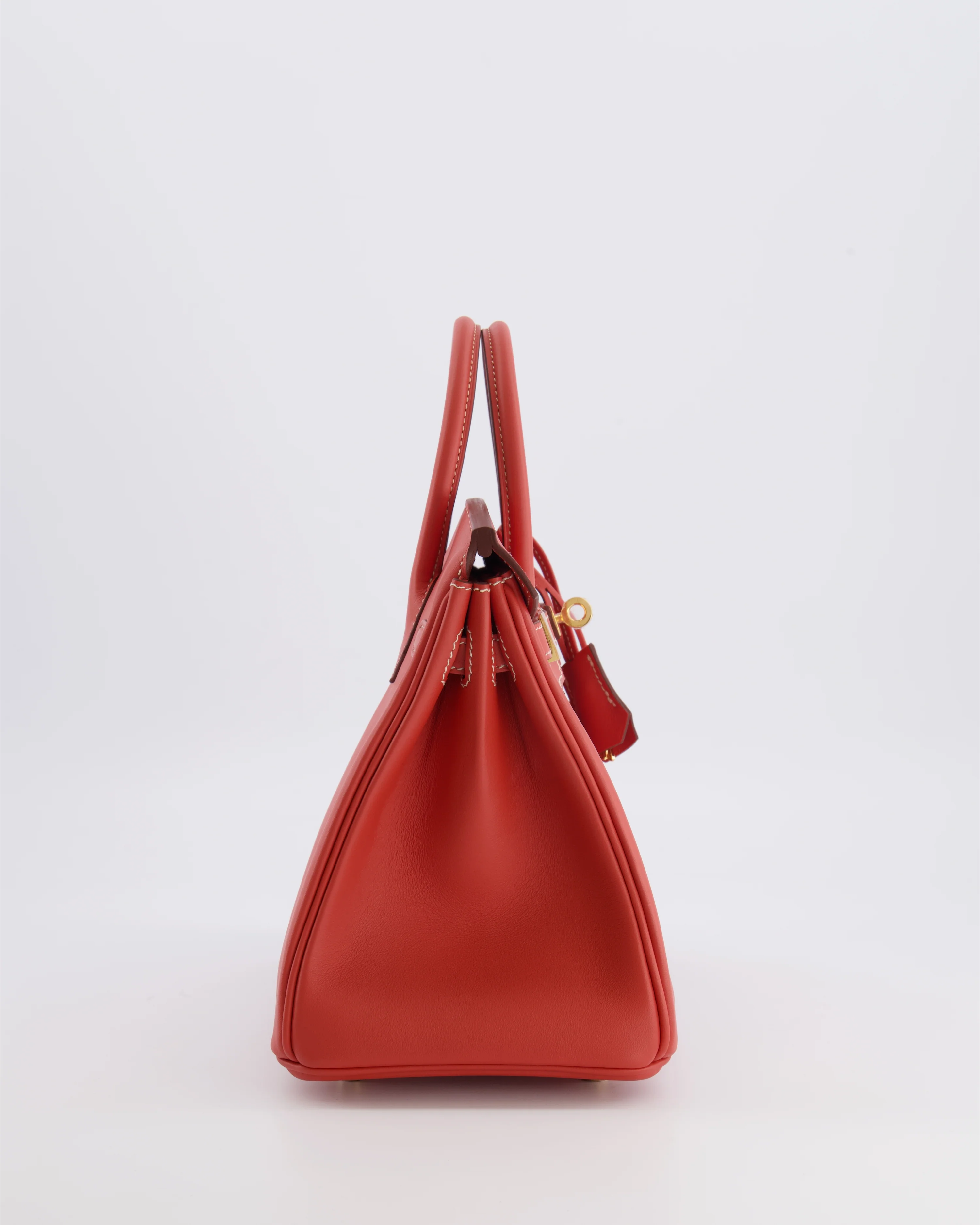 Hermès Birkin 25 Retourne Bag in Sanguine Swift Leather with Gold Hardware - Image 5