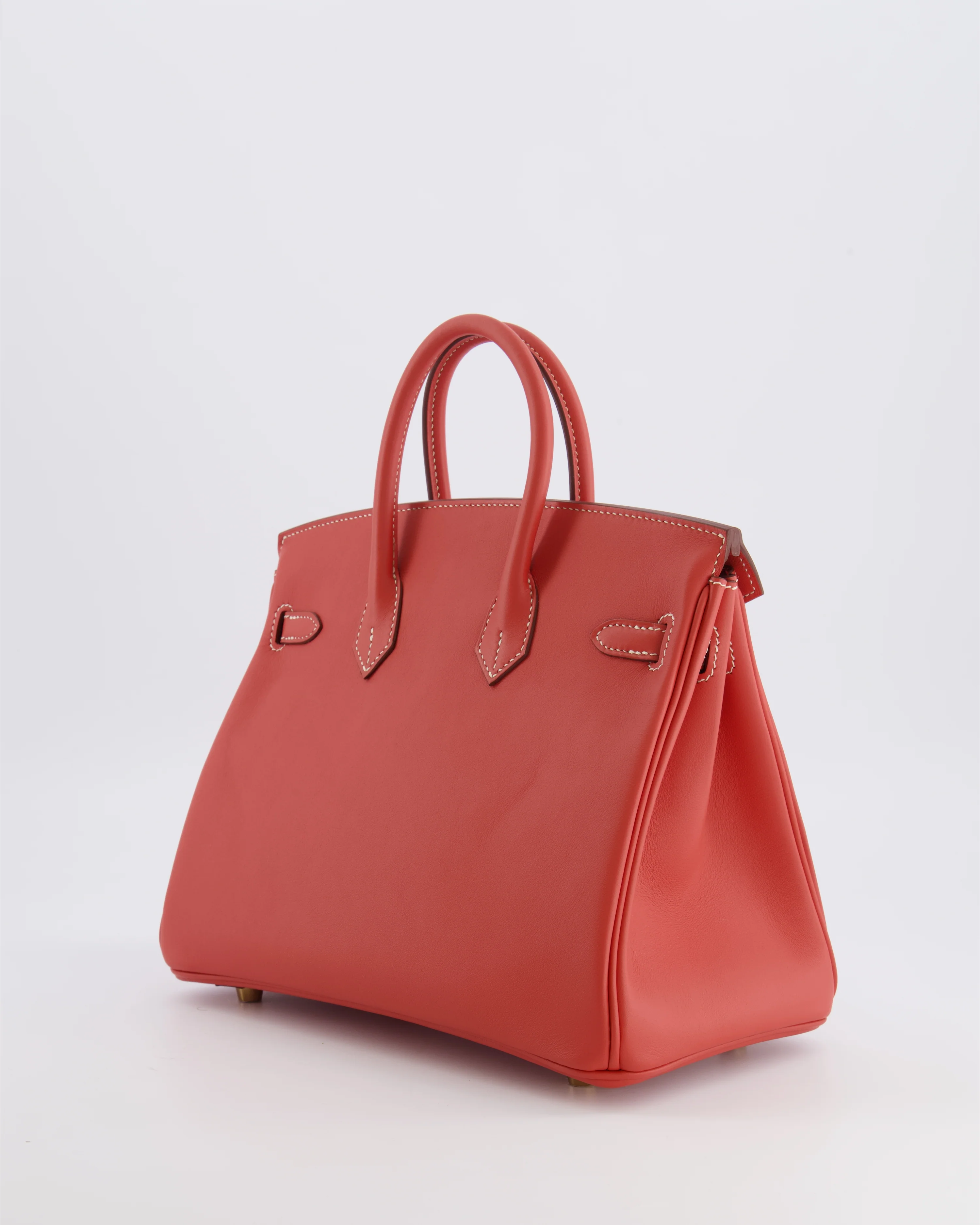 Hermès Birkin 25 Retourne Bag in Sanguine Swift Leather with Gold Hardware - Image 7