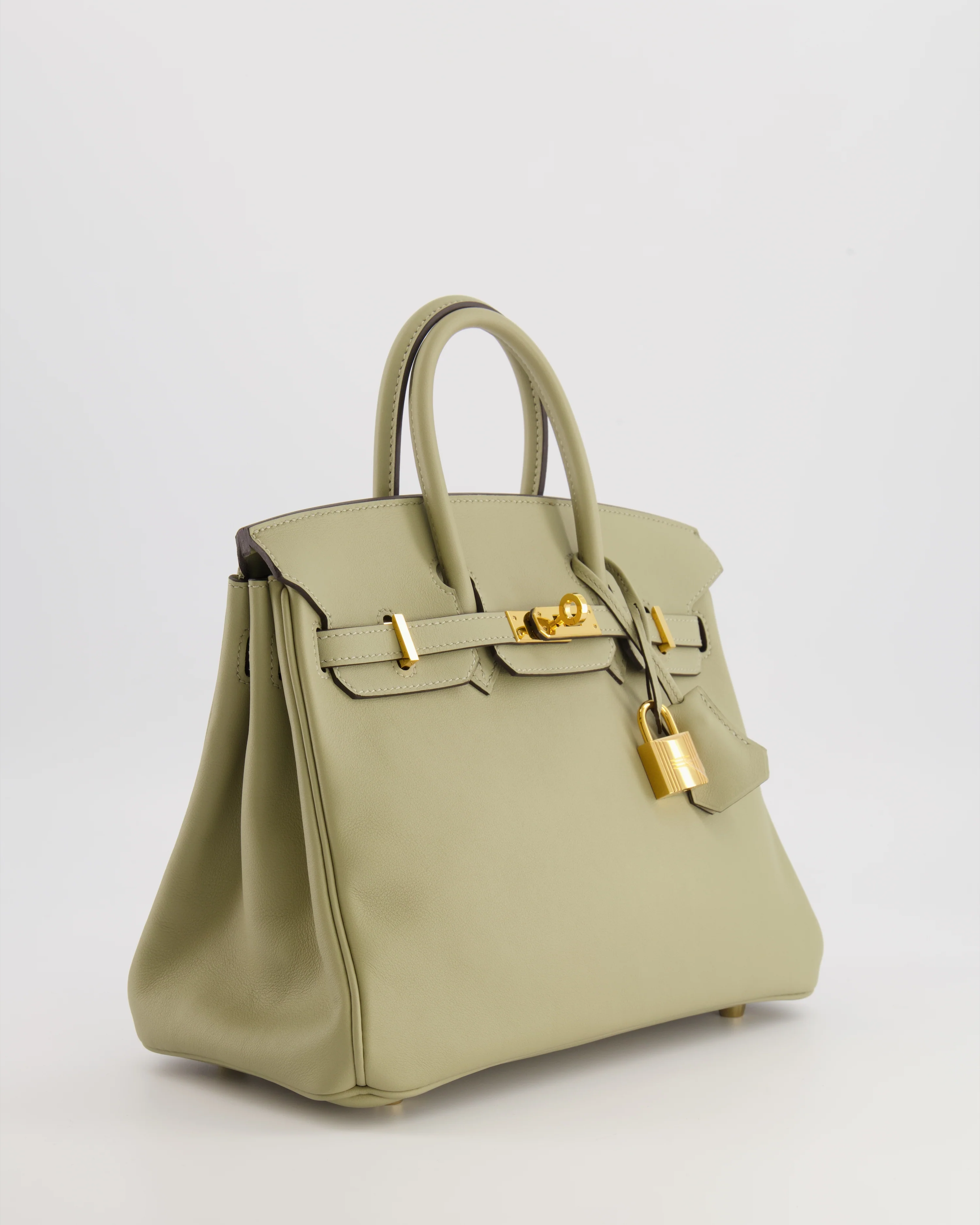 Hermès Birkin 25 Retourne Bag in Sauge Swift Leather with Gold Hardware - Image 3