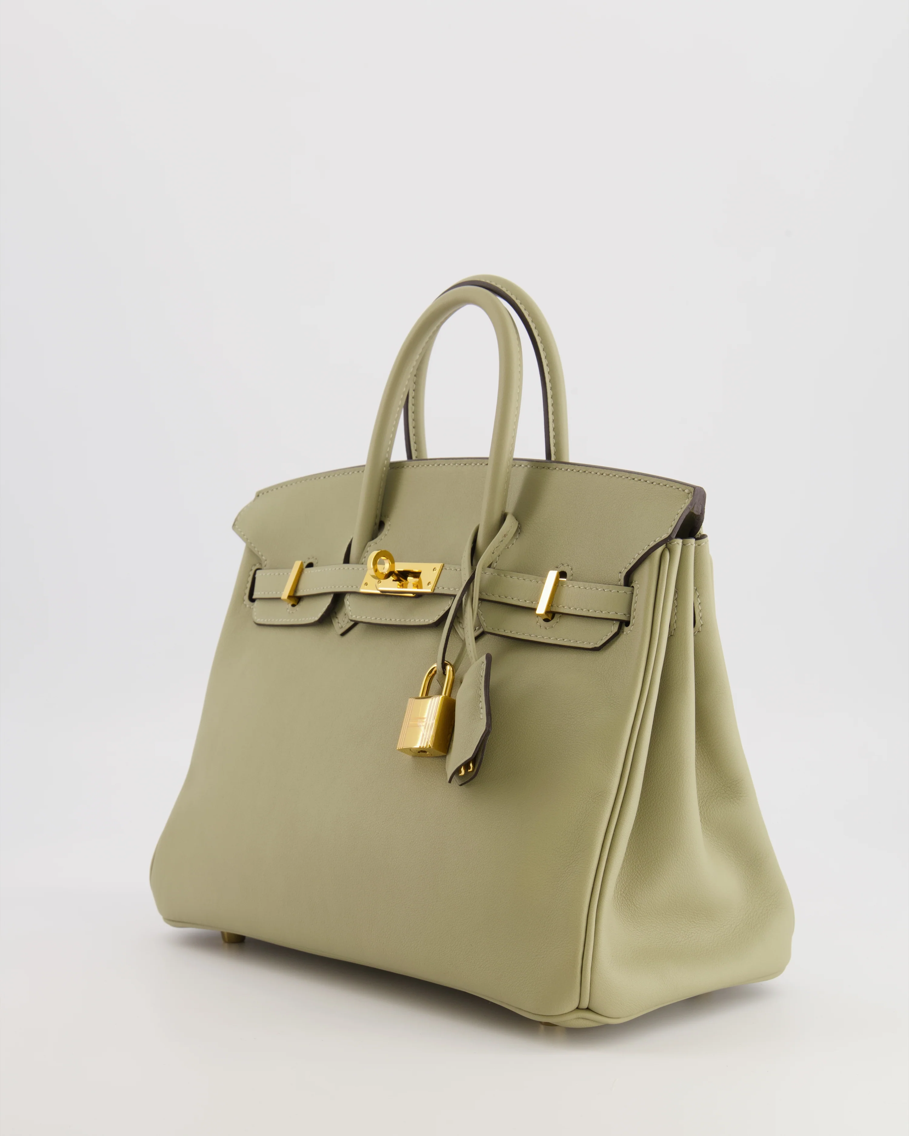 Hermès Birkin 25 Retourne Bag in Sauge Swift Leather with Gold Hardware - Image 4