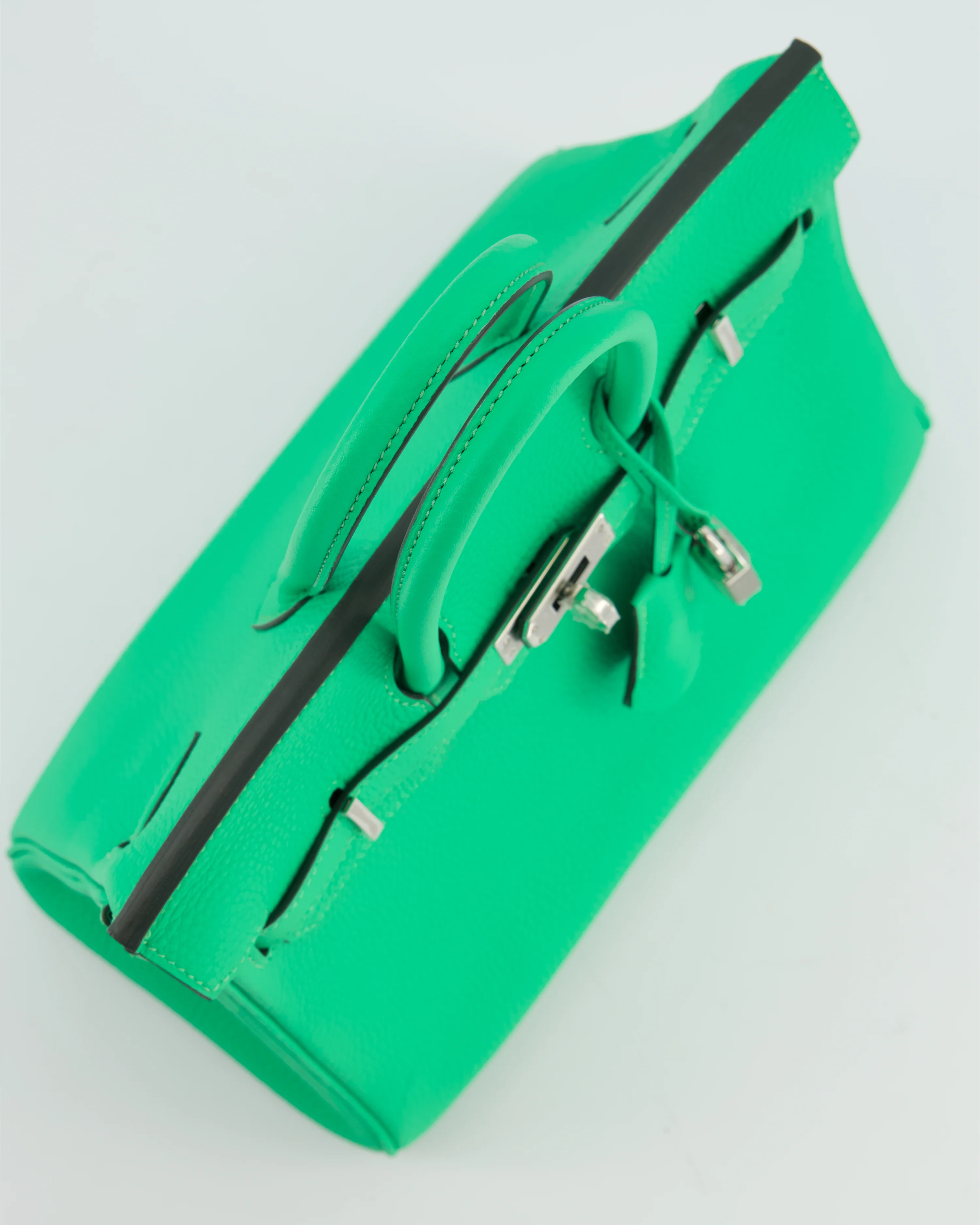 Hermès Birkin 25 Retourne Bag in Vert Comics Togo Leather with Palladium Hardware - Image 15