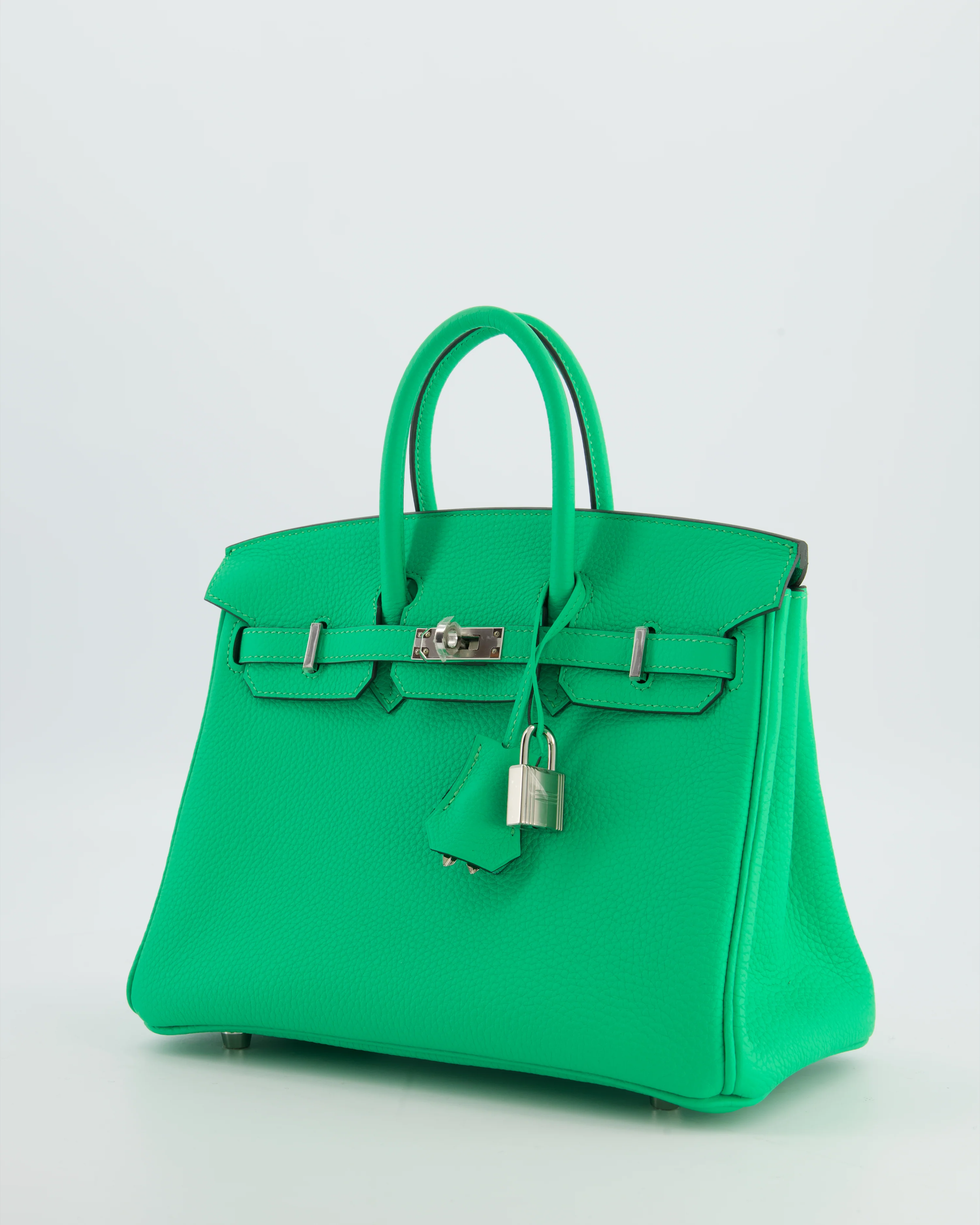 Hermès Birkin 25 Retourne Bag in Vert Comics Togo Leather with Palladium Hardware - Image 8