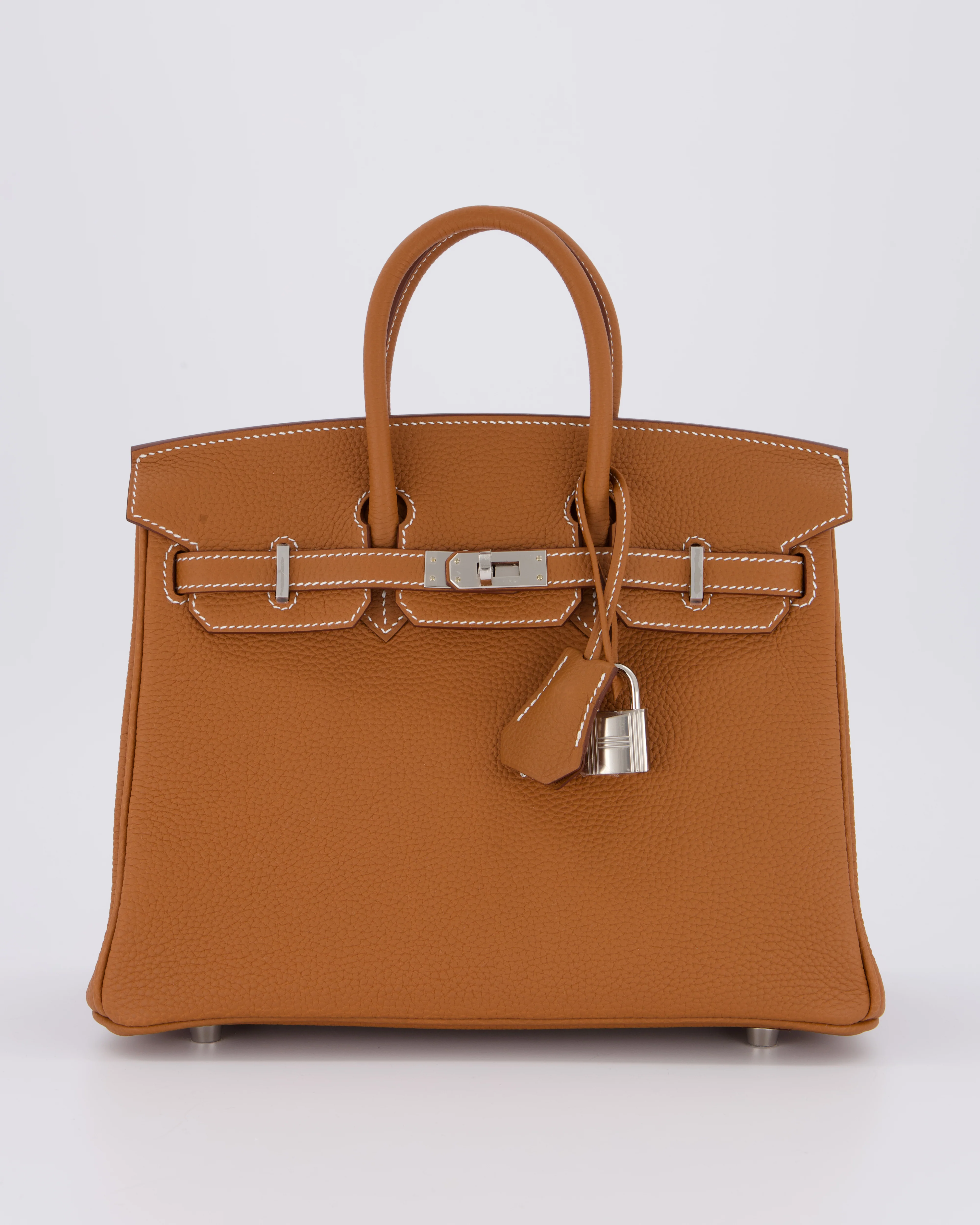 Hermès Birkin 25 Retourne Gold Togo Leather with Palladium Hardware