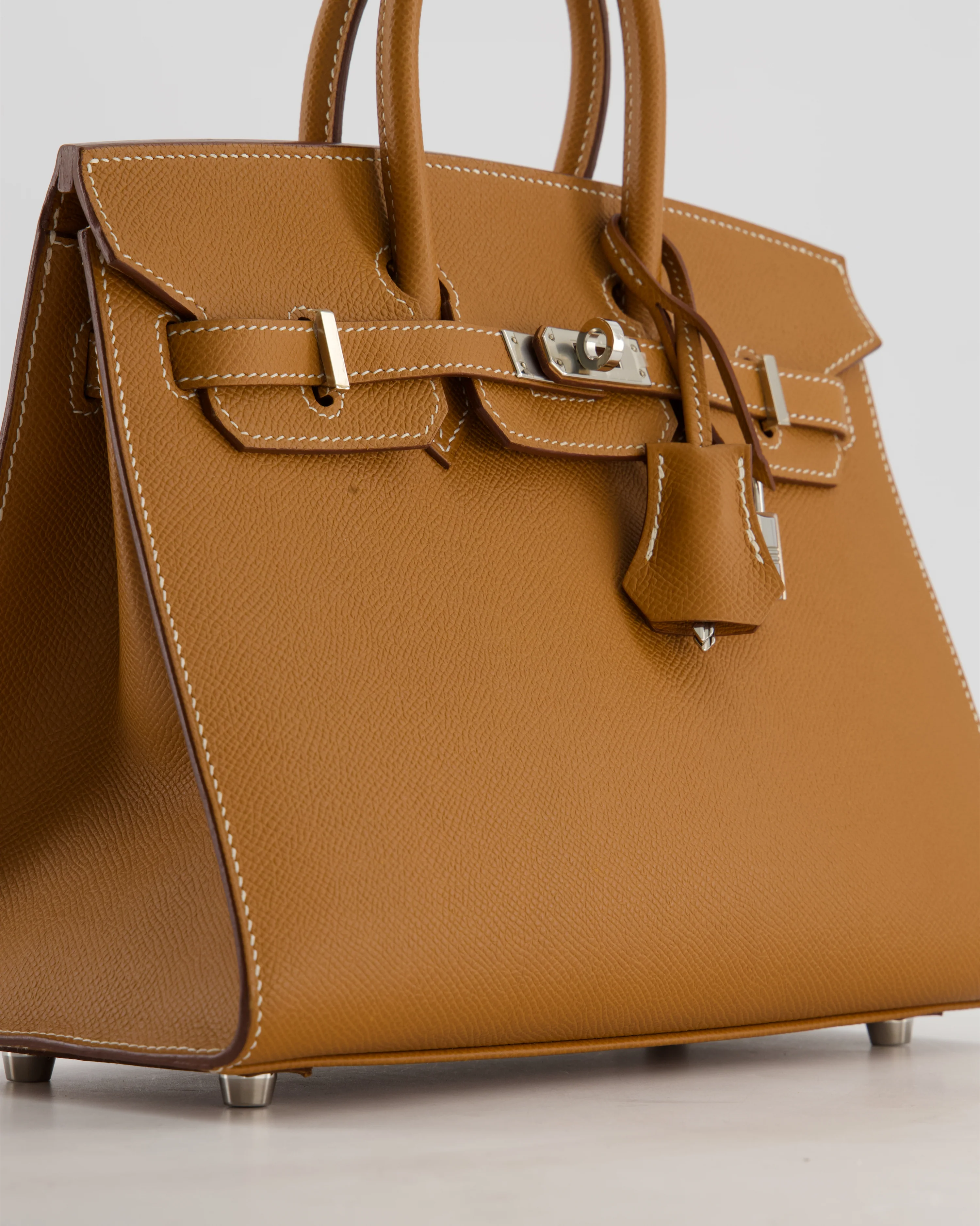 *RARE* Hermès Birkin 25 Sellier Bag in Gold Epsom Leather with Palladium Hardware - Image 10