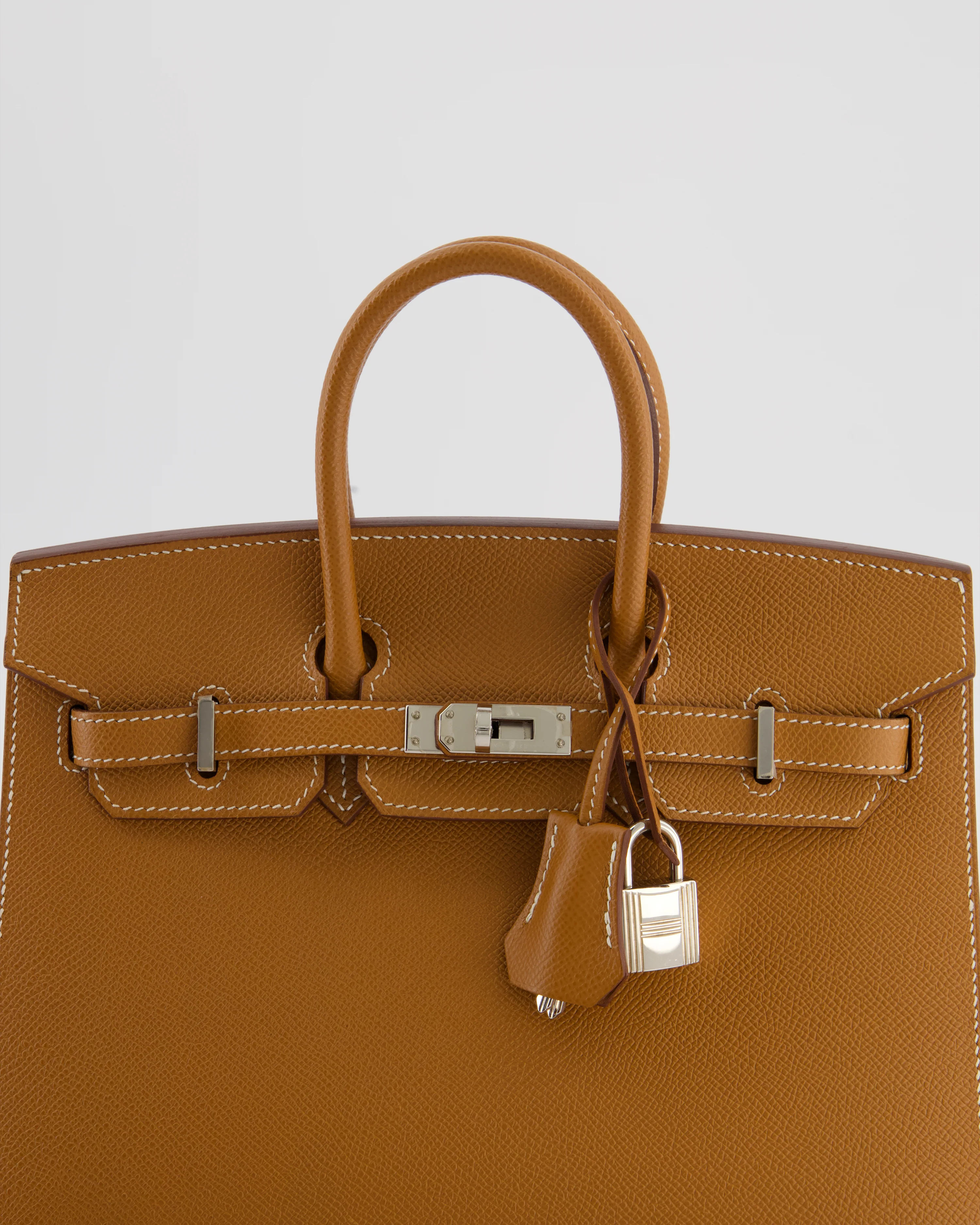*RARE* Hermès Birkin 25 Sellier Bag in Gold Epsom Leather with Palladium Hardware - Image 14