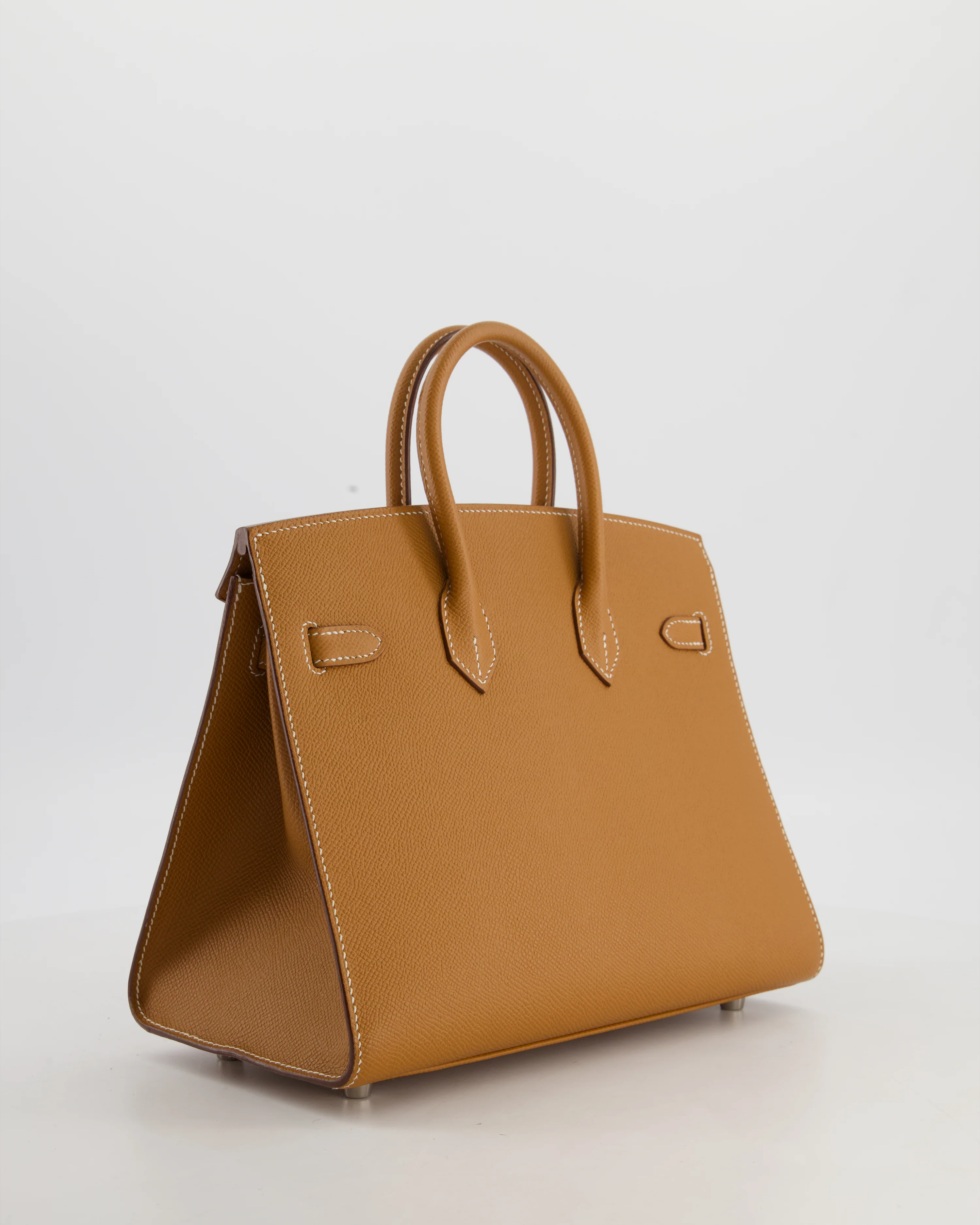 *RARE* Hermès Birkin 25 Sellier Bag in Gold Epsom Leather with Palladium Hardware - Image 7