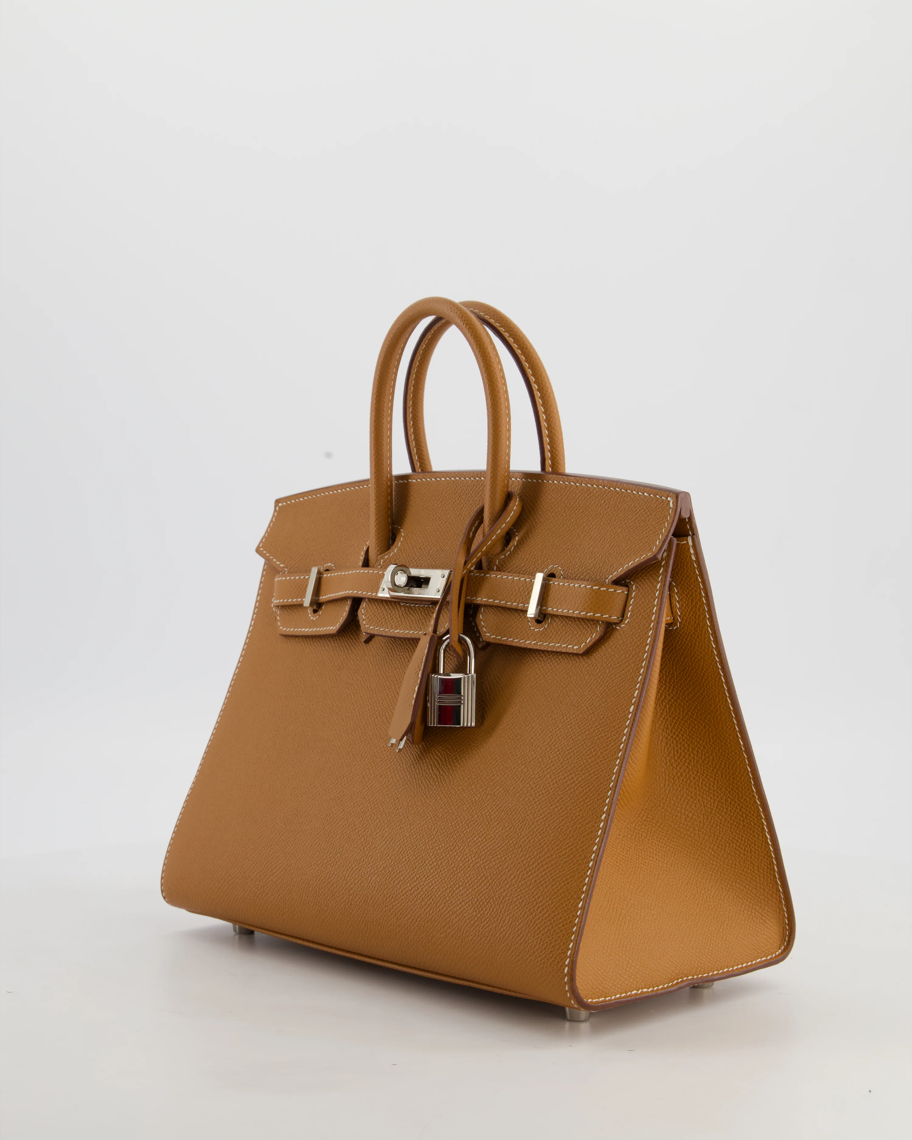 *RARE* Hermès Birkin 25 Sellier Bag in Gold Epsom Leather with Palladium Hardware - Image 9