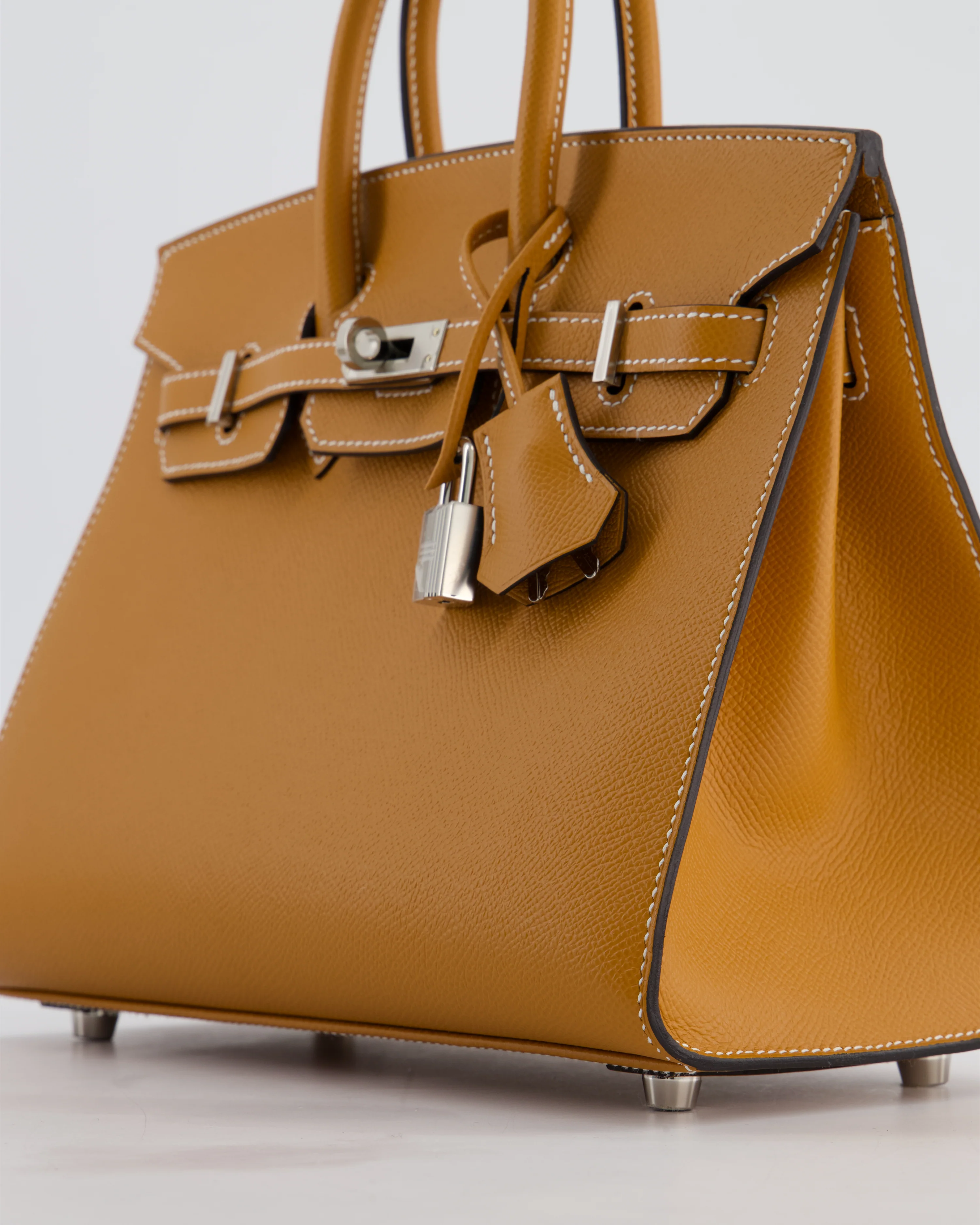 Hermès Birkin 25 Sellier Bag in Toffee Epsom Leather with Palladium Hardware - Image 11