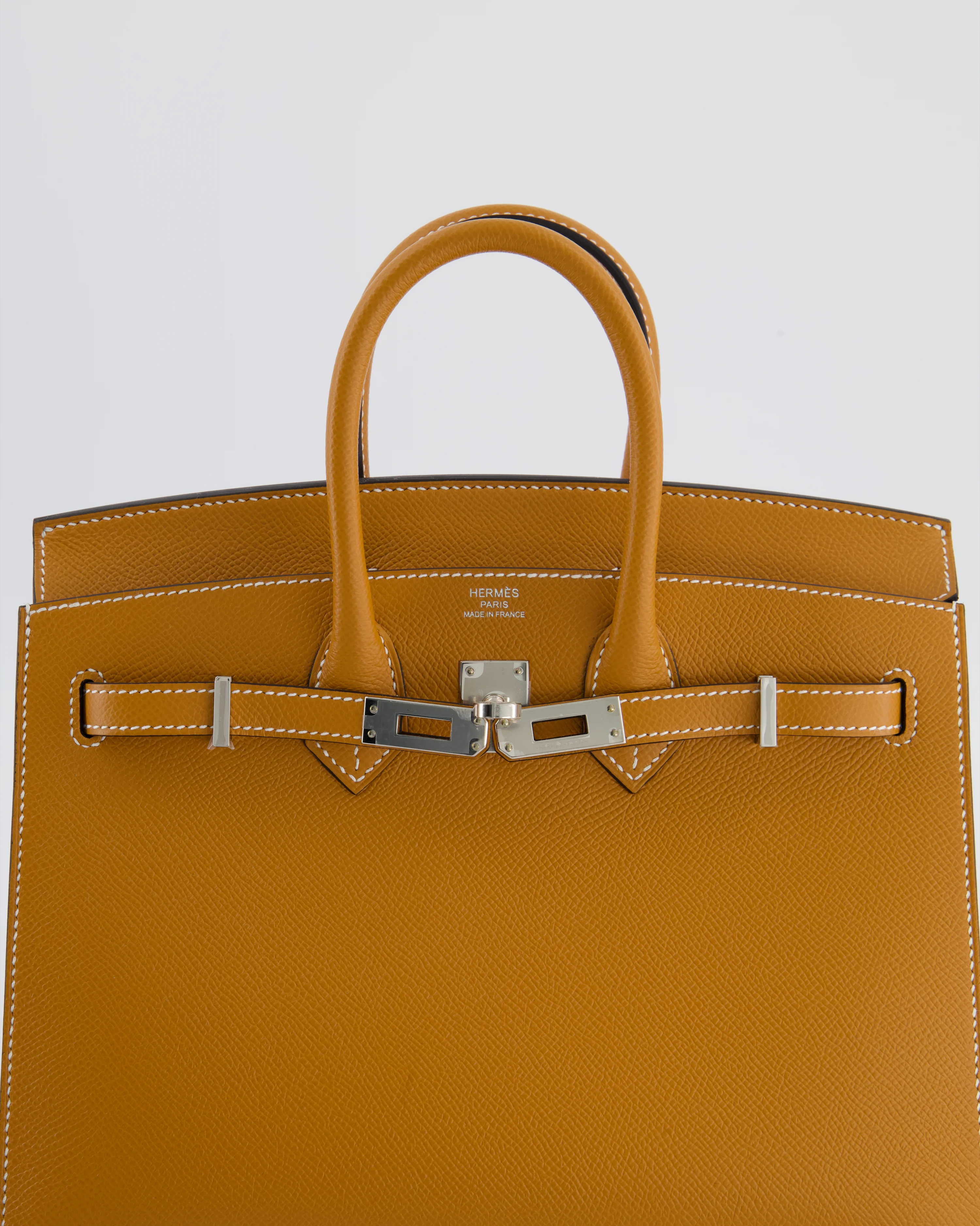 Hermès Birkin 25 Sellier Bag in Toffee Epsom Leather with Palladium Hardware - Image 15