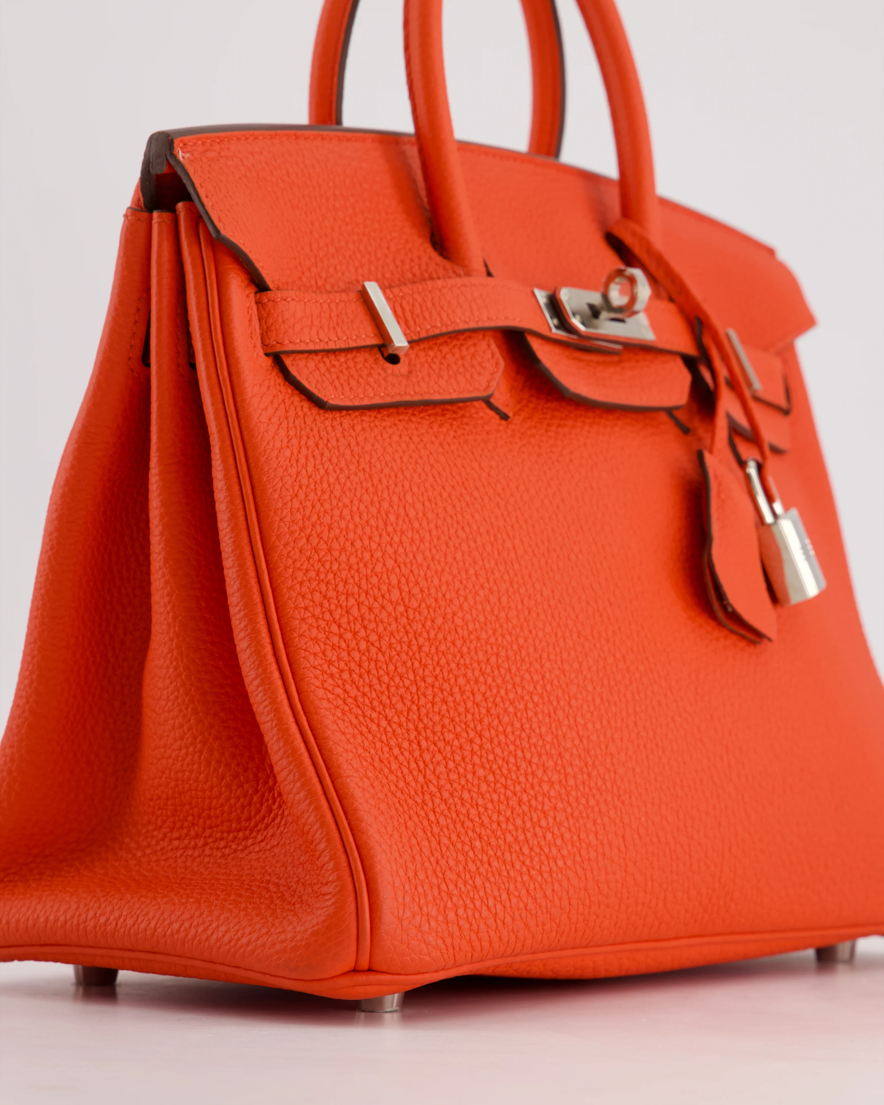 Hermès Birkin 25 Retourne Bag in Capucine Togo Leather and Palladium Hardware - Image 12