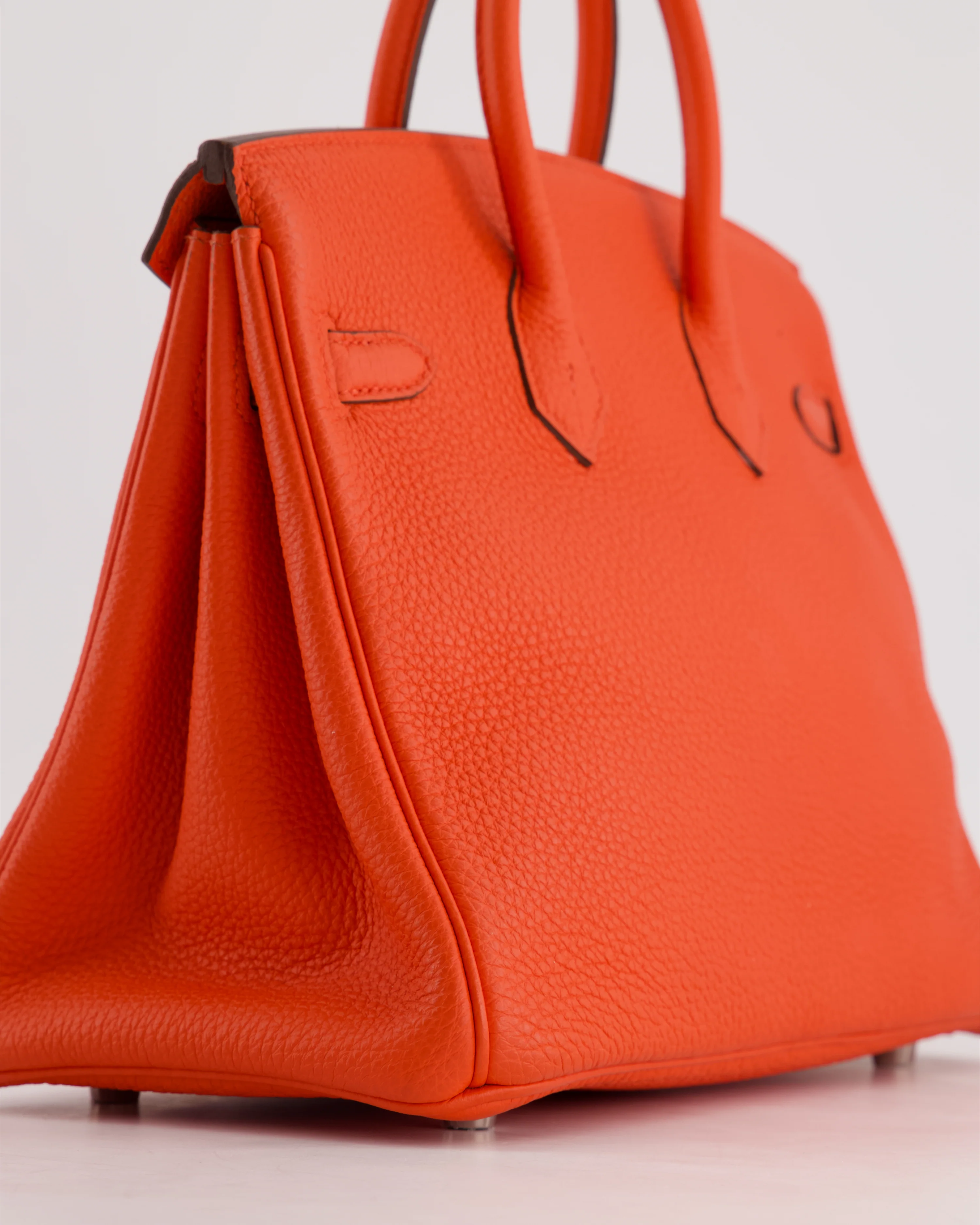 Hermès Birkin 25 Retourne Bag in Capucine Togo Leather and Palladium Hardware - Image 15