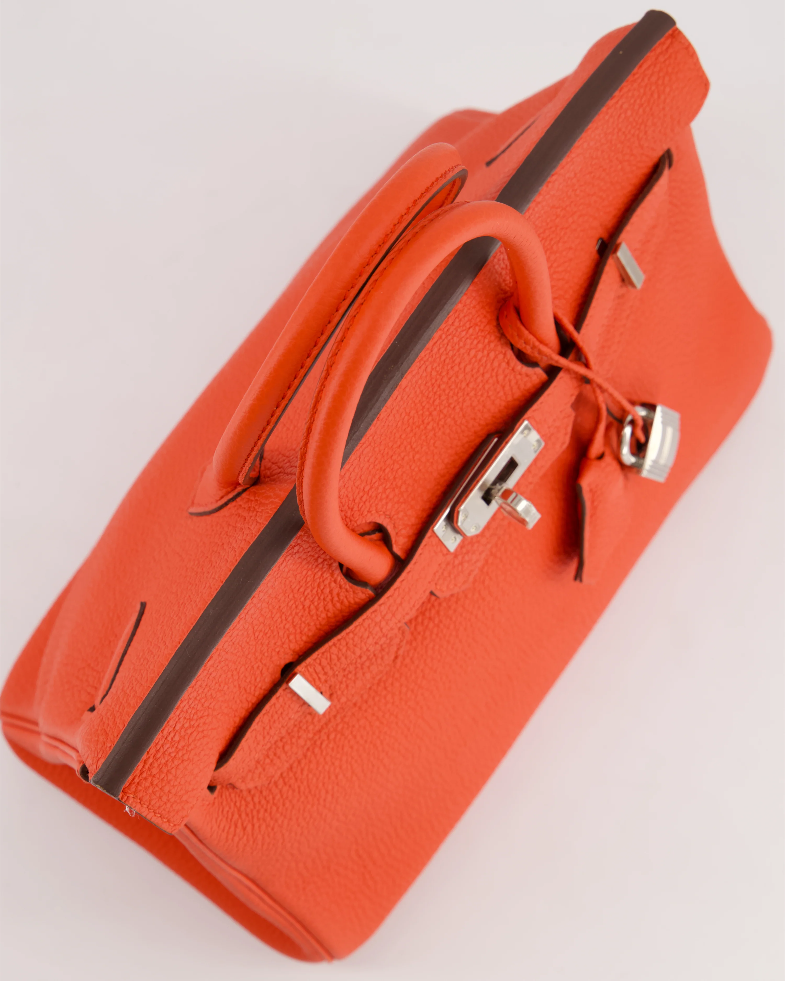 Hermès Birkin 25 Retourne Bag in Capucine Togo Leather and Palladium Hardware - Image 18