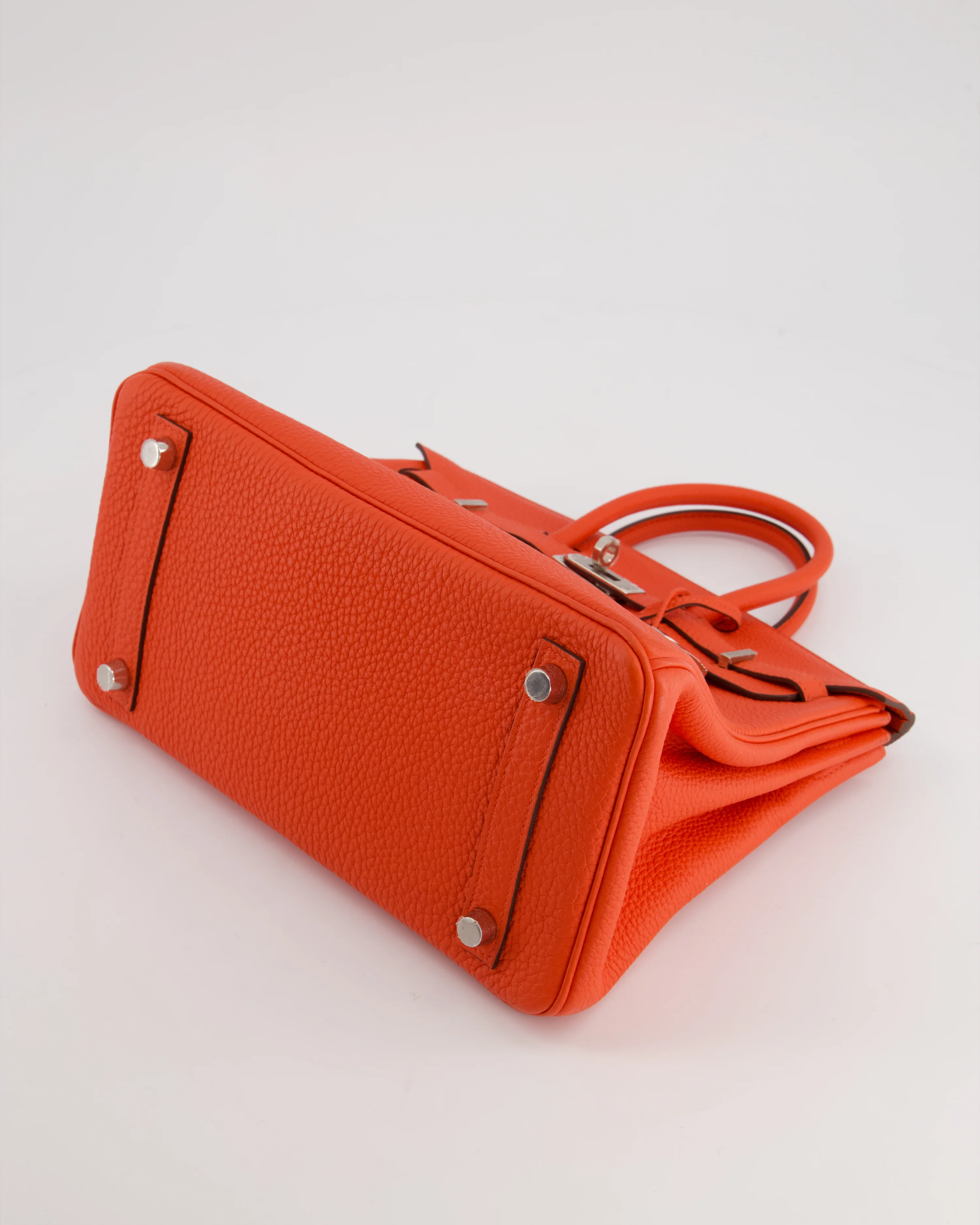 Hermès Birkin 25 Retourne Bag in Capucine Togo Leather and Palladium Hardware - Image 22