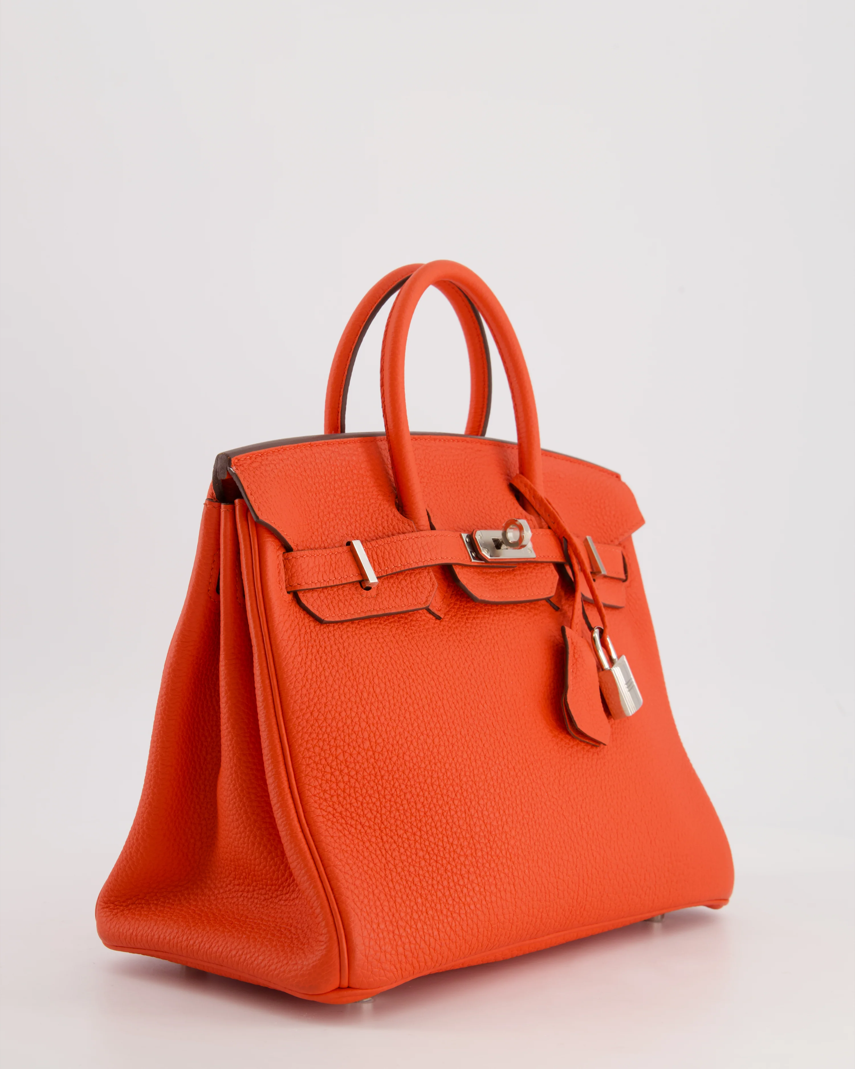 Hermès Birkin 25 Retourne Bag in Capucine Togo Leather and Palladium Hardware - Image 5