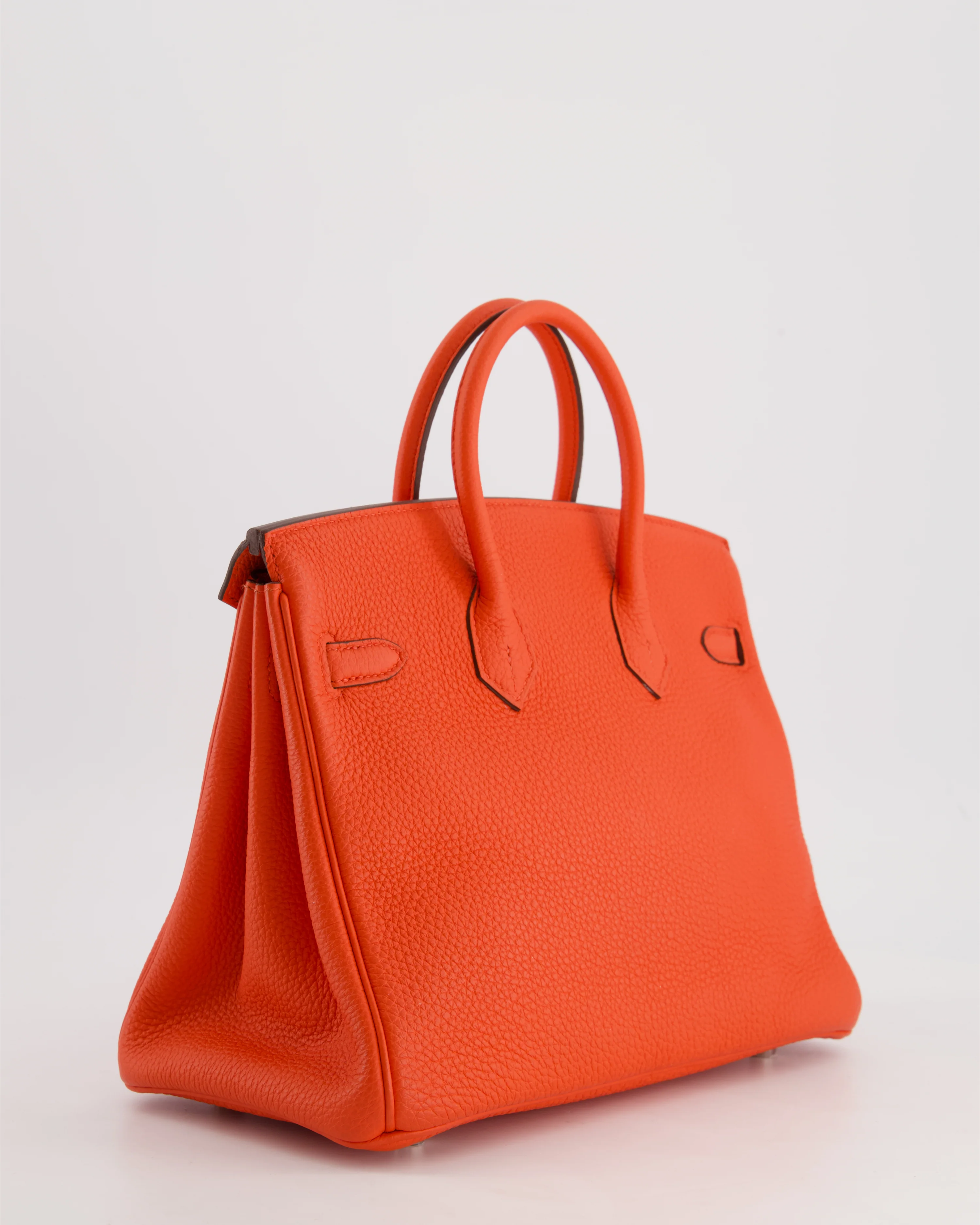 Hermès Birkin 25 Retourne Bag in Capucine Togo Leather and Palladium Hardware - Image 9