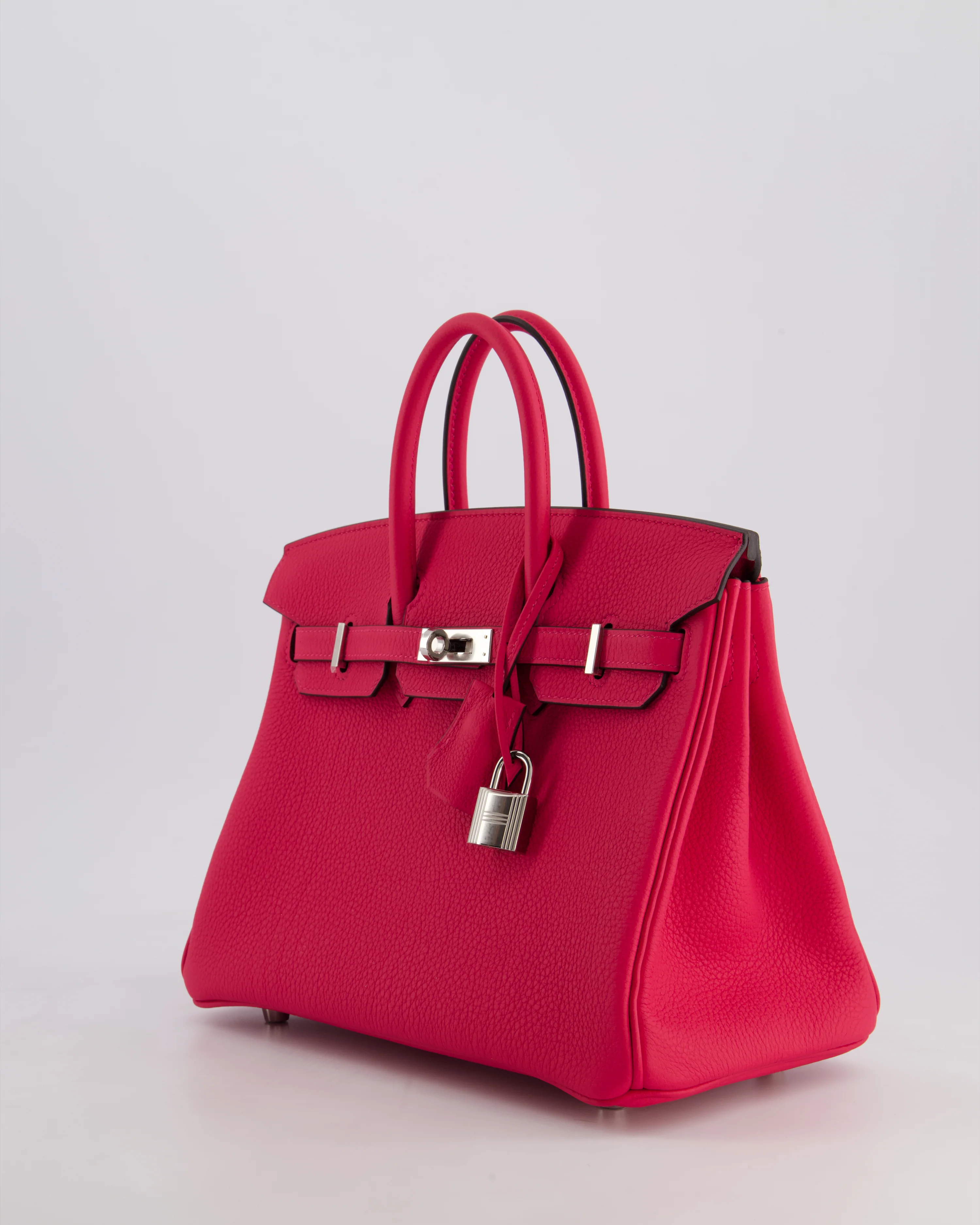 *RARE* Hermès Birkin 25 Retourne Bag in Rose Mexico Togo Leather with Palladium Hardware - Image 10