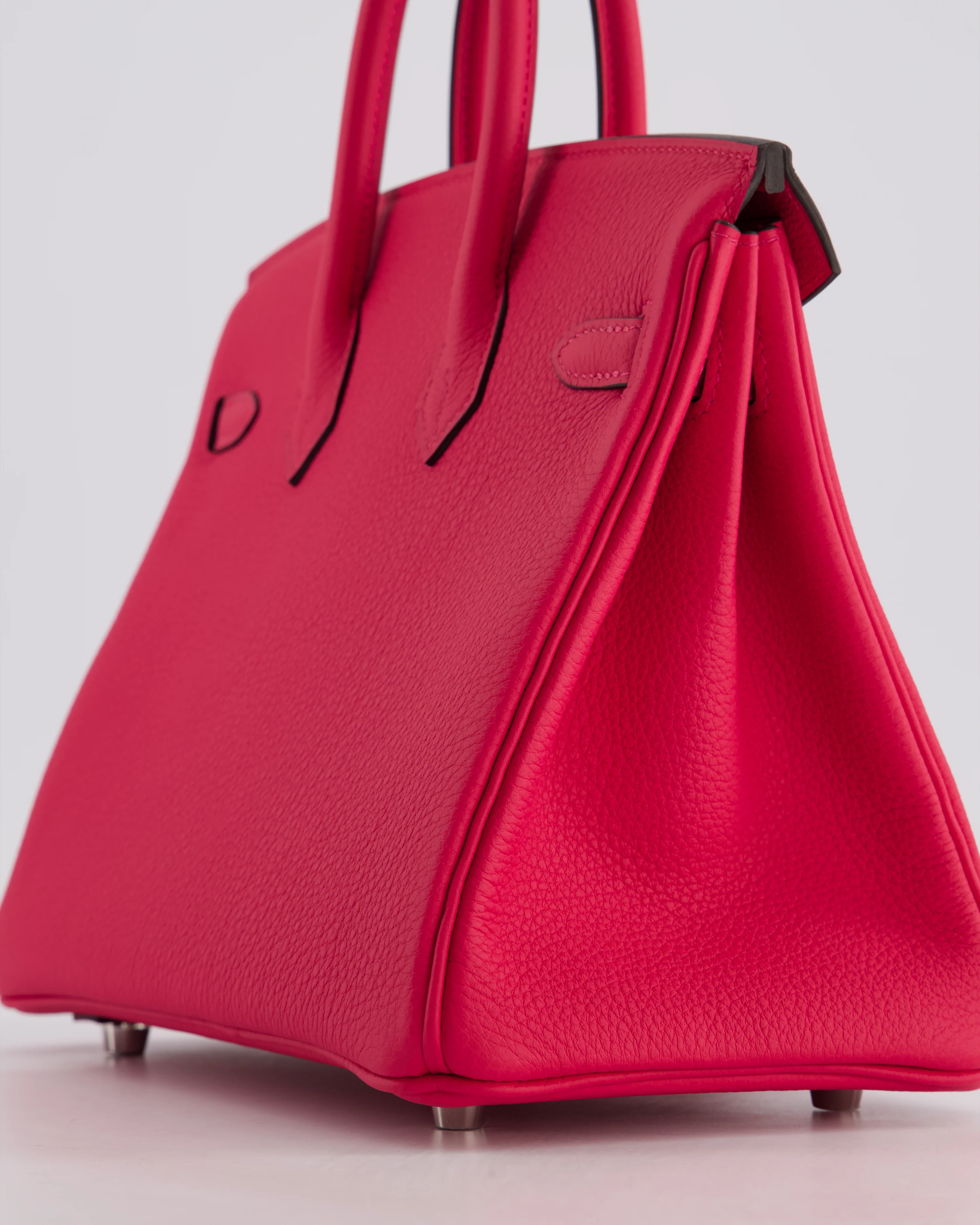 *RARE* Hermès Birkin 25 Retourne Bag in Rose Mexico Togo Leather with Palladium Hardware - Image 13
