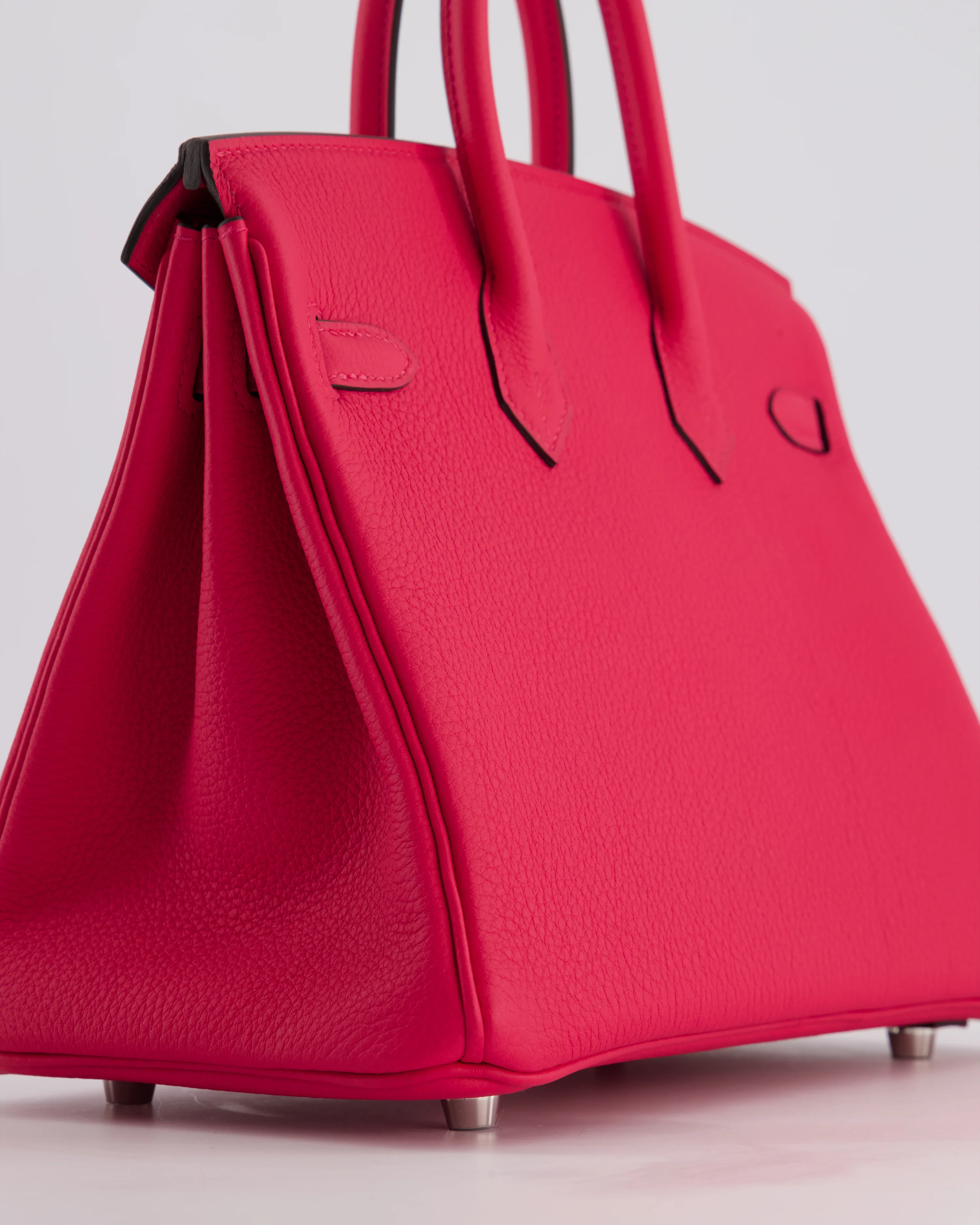 *RARE* Hermès Birkin 25 Retourne Bag in Rose Mexico Togo Leather with Palladium Hardware - Image 14