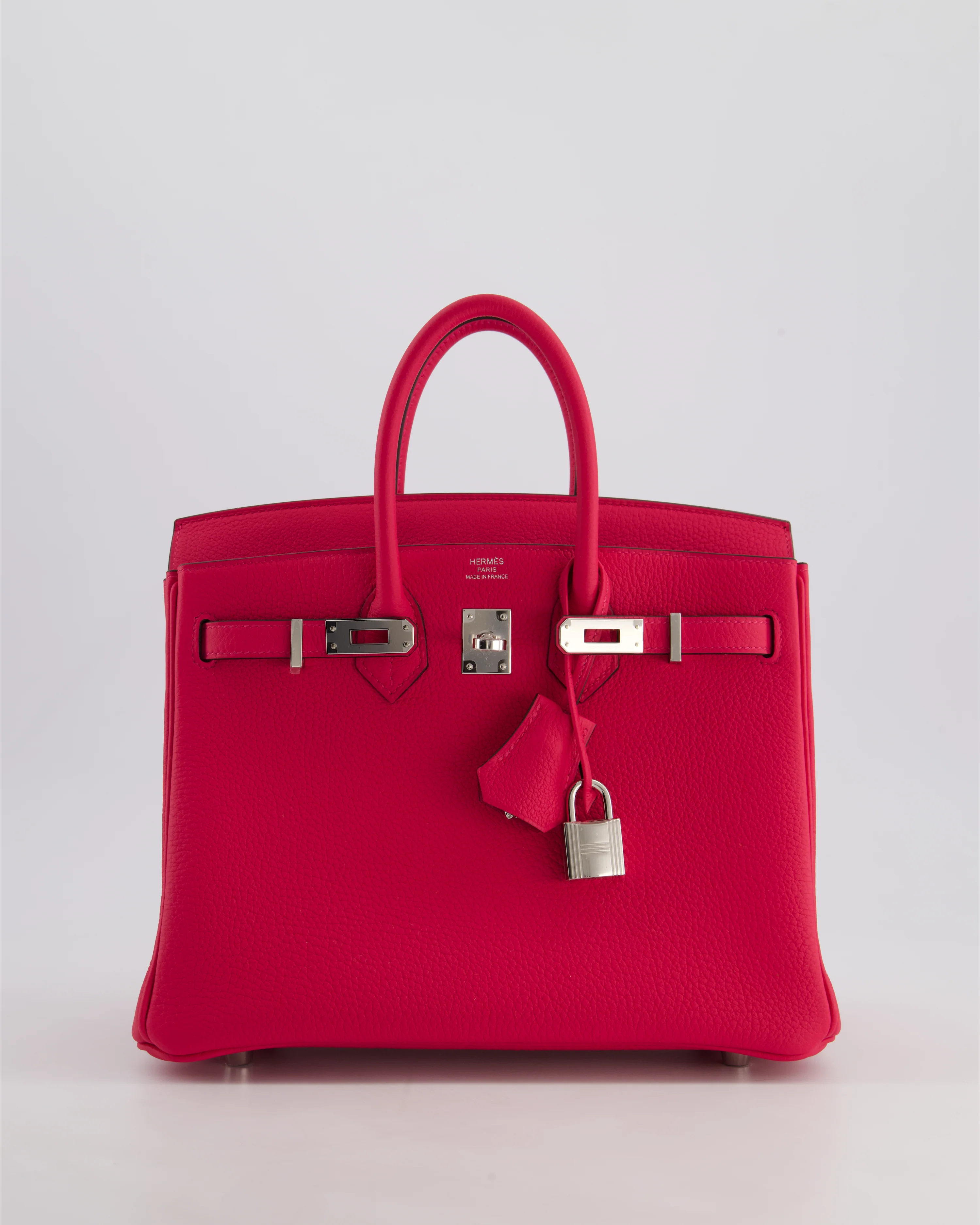 *RARE* Hermès Birkin 25 Retourne Bag in Rose Mexico Togo Leather with Palladium Hardware - Image 3