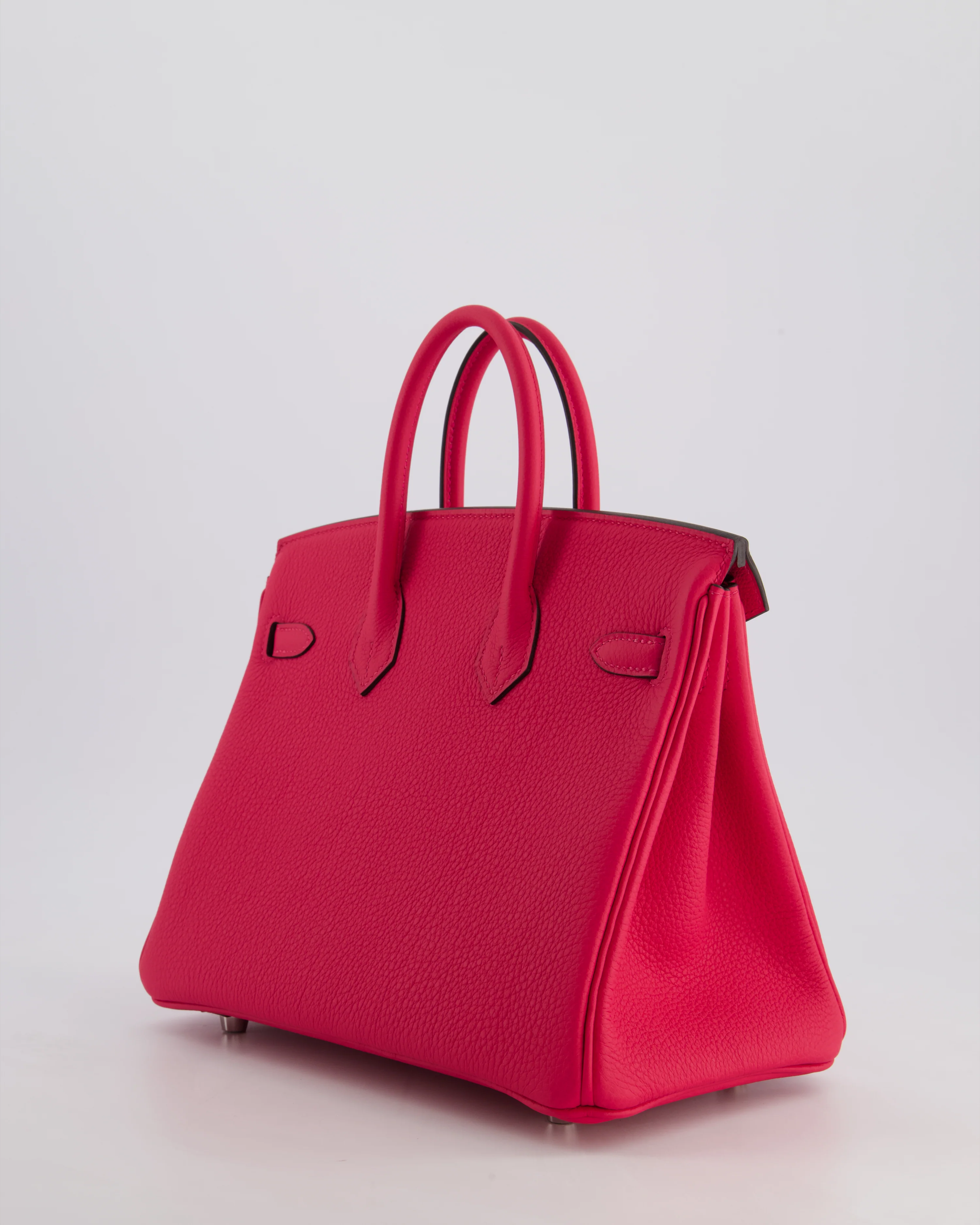 *RARE* Hermès Birkin 25 Retourne Bag in Rose Mexico Togo Leather with Palladium Hardware - Image 6