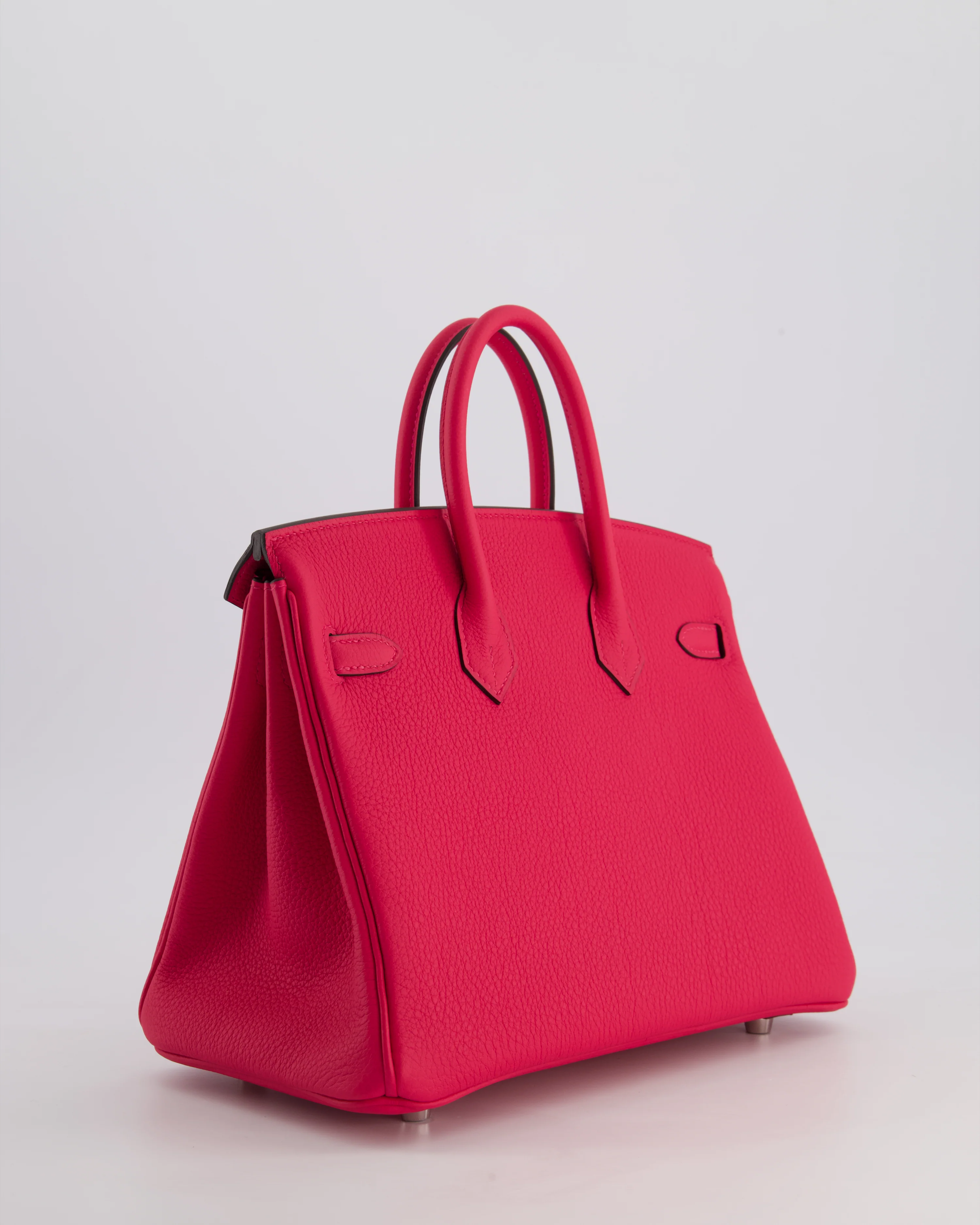 *RARE* Hermès Birkin 25 Retourne Bag in Rose Mexico Togo Leather with Palladium Hardware - Image 8