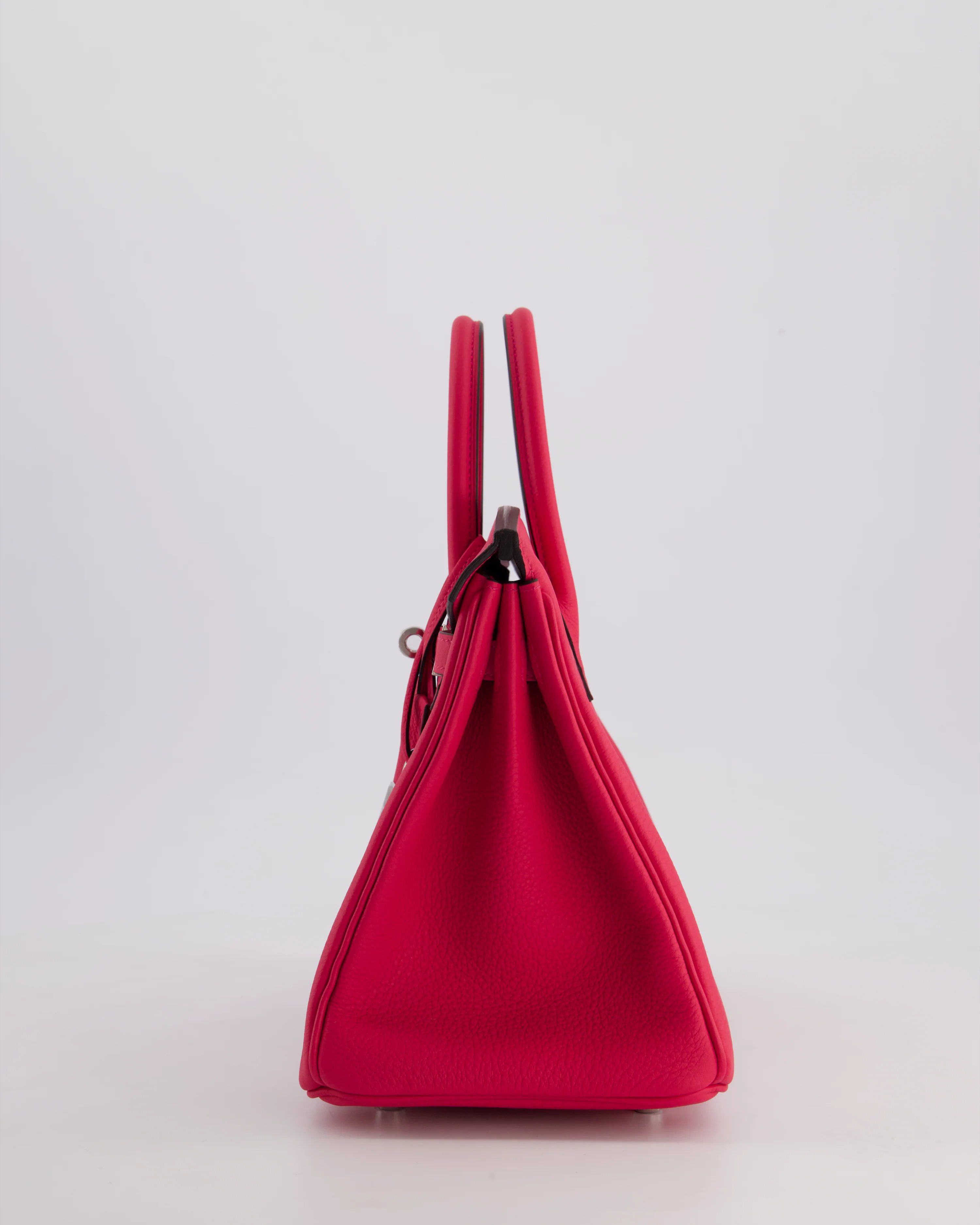 *RARE* Hermès Birkin 25 Retourne Bag in Rose Mexico Togo Leather with Palladium Hardware - Image 9