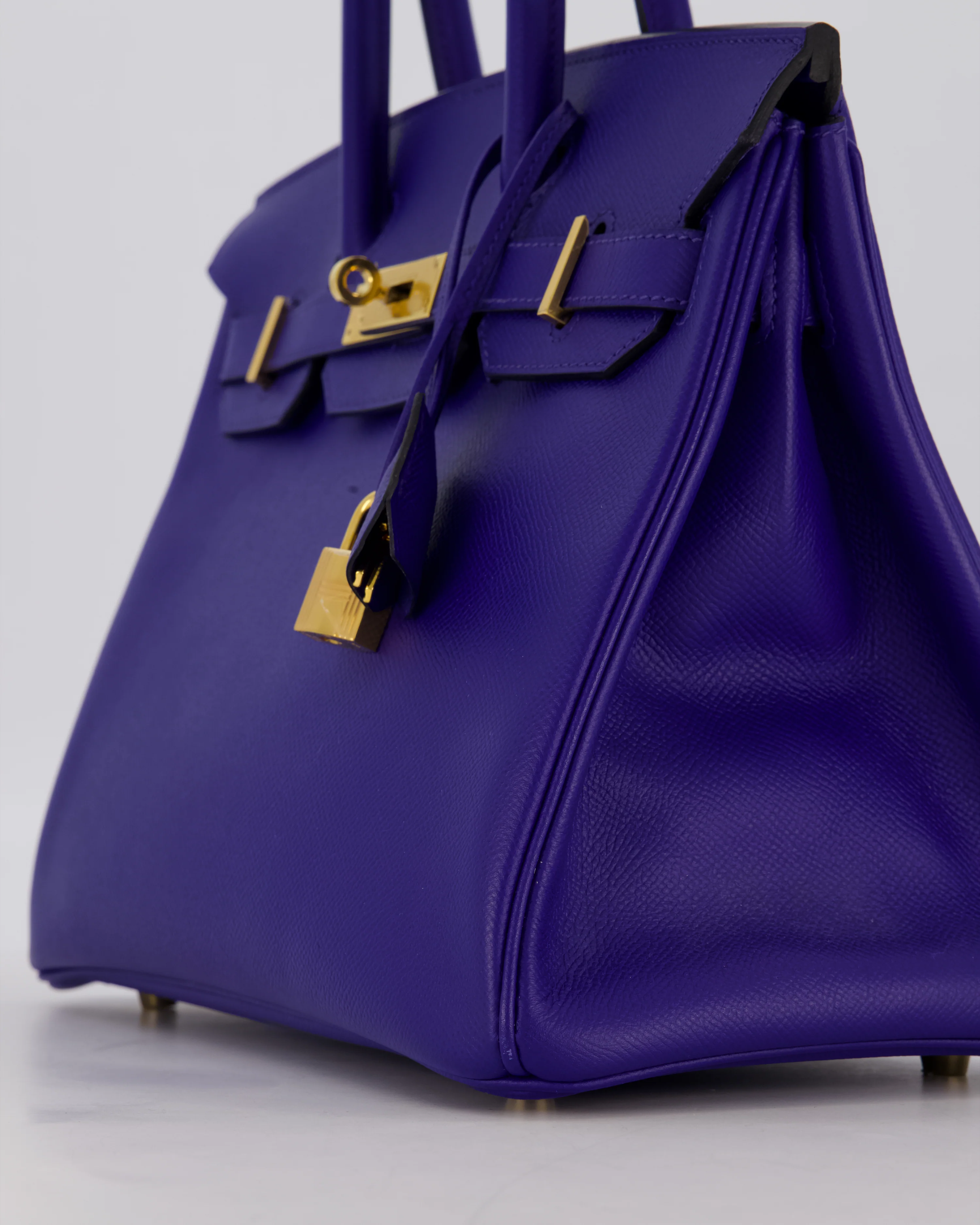 Hermès Birkin 30 Retourne Bag in Bleu Electrique Epsom Leather with Gold Hardware - Image 11