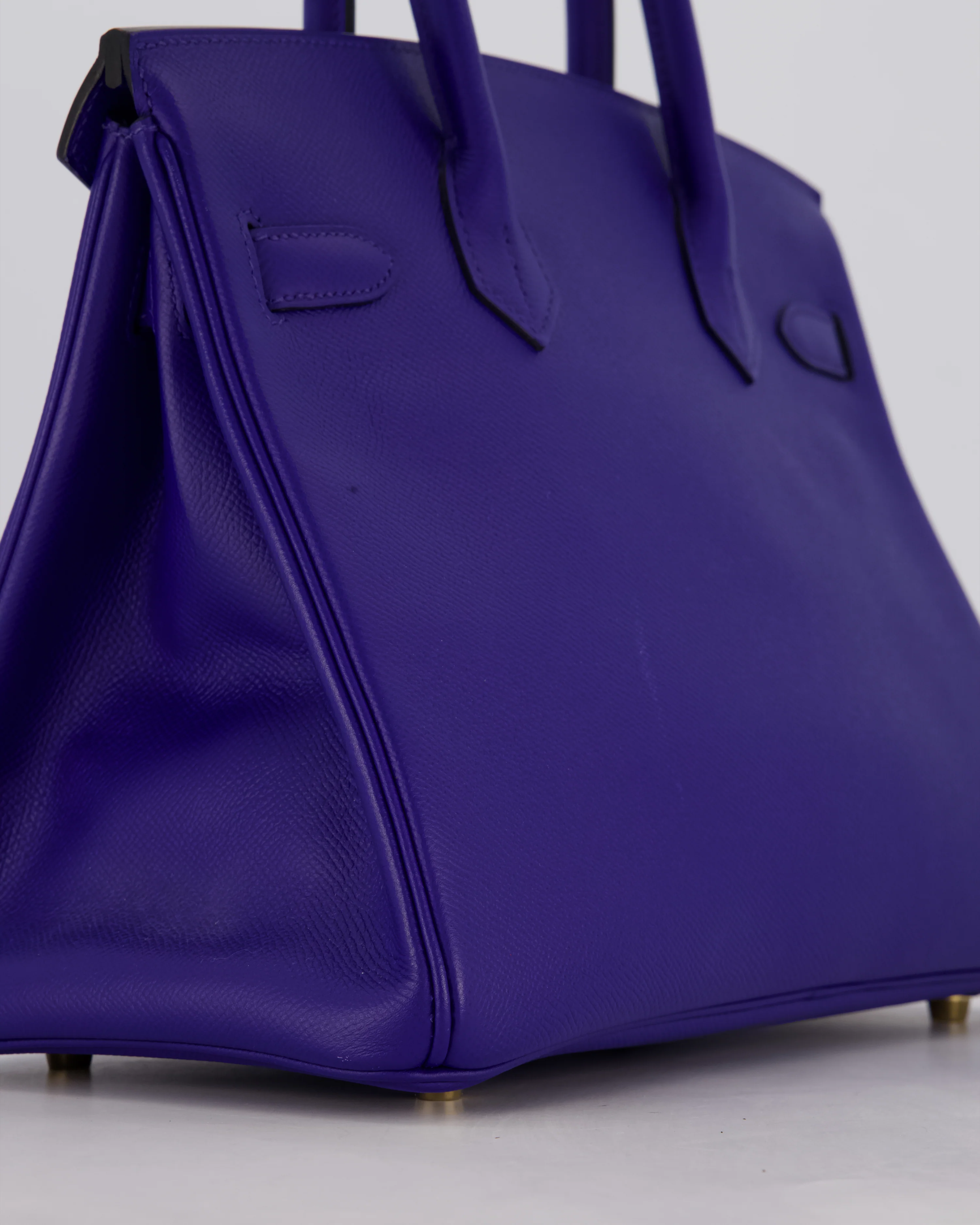 Hermès Birkin 30 Retourne Bag in Bleu Electrique Epsom Leather with Gold Hardware - Image 13