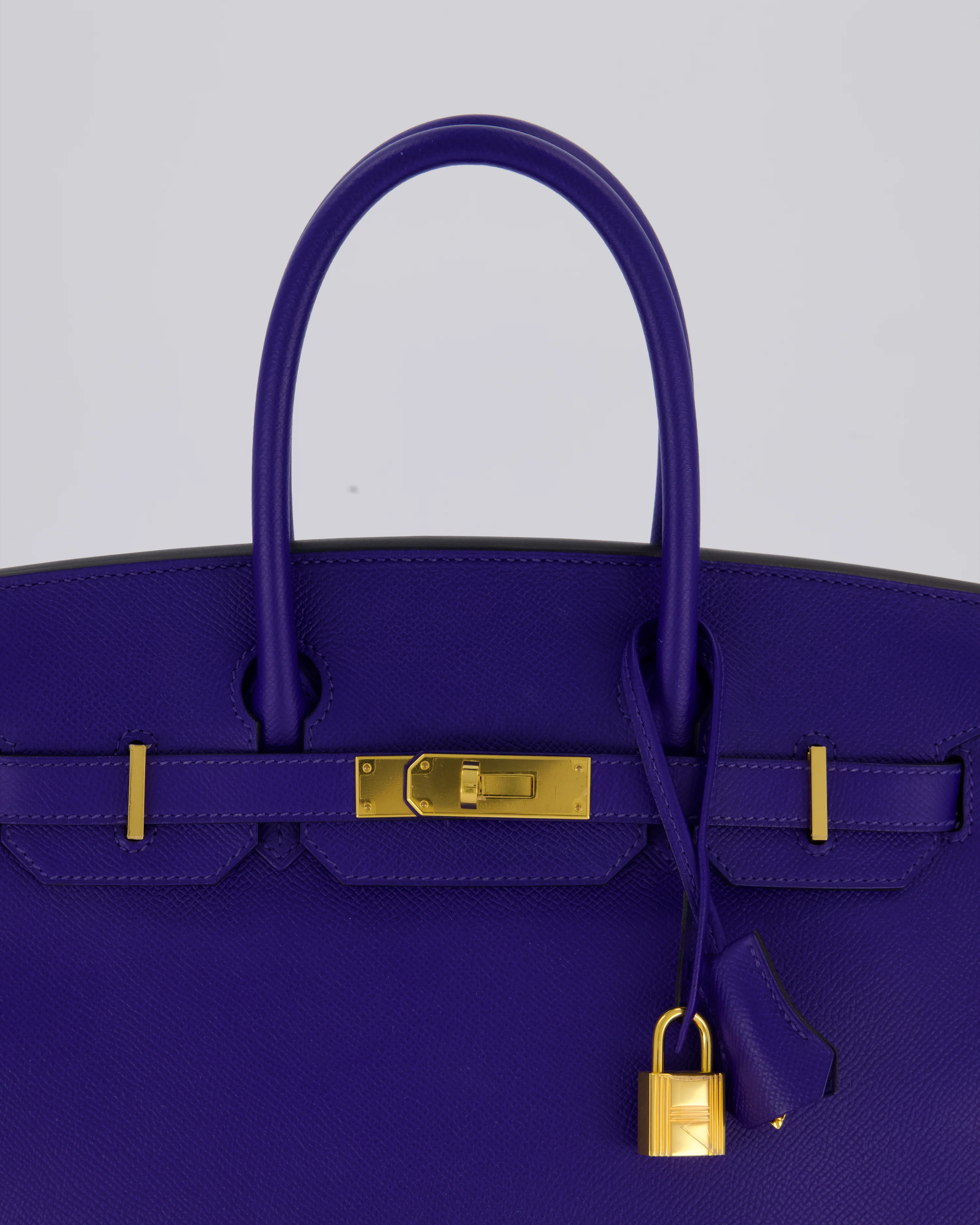 Hermès Birkin 30 Retourne Bag in Bleu Electrique Epsom Leather with Gold Hardware - Image 15