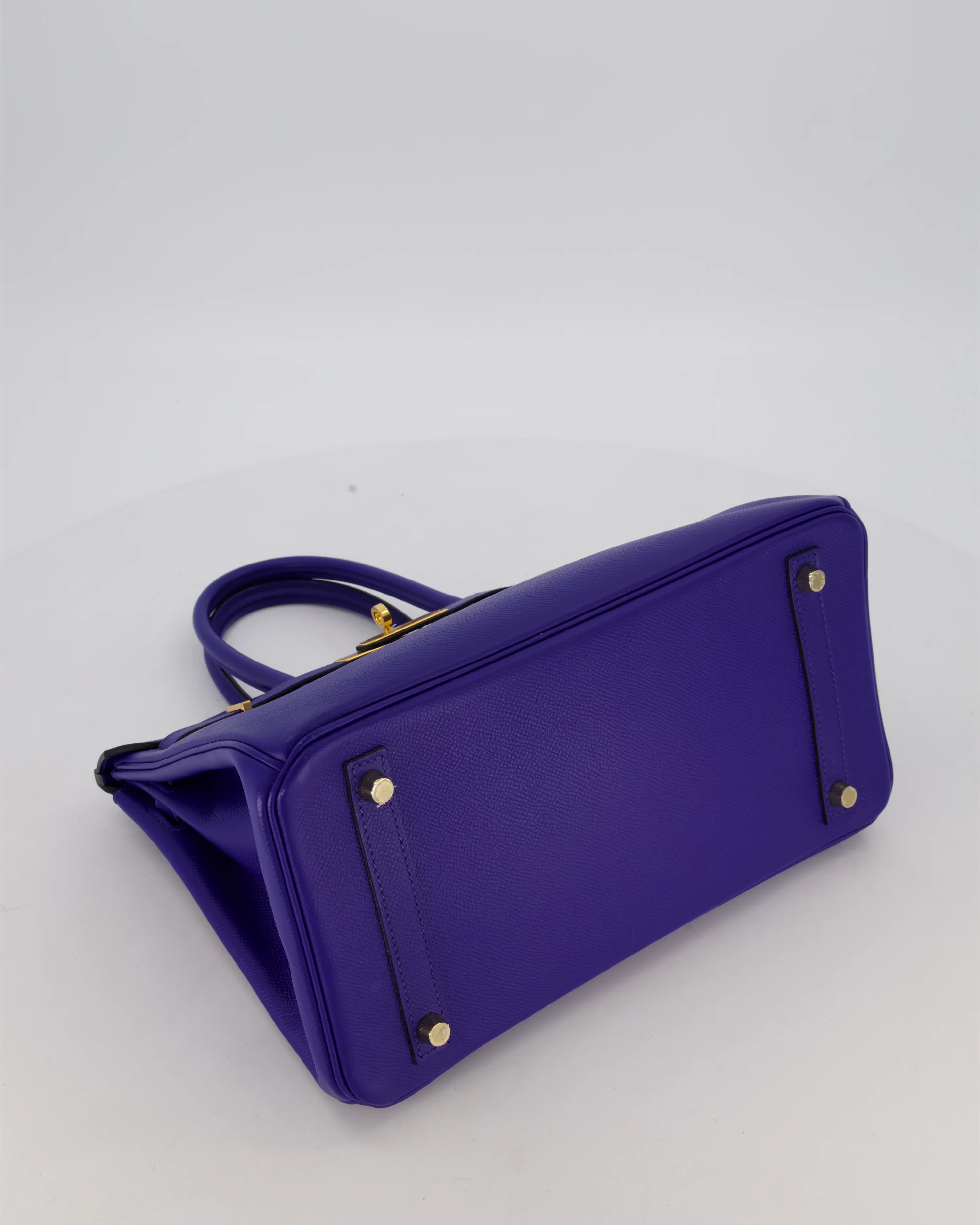 Hermès Birkin 30 Retourne Bag in Bleu Electrique Epsom Leather with Gold Hardware - Image 18