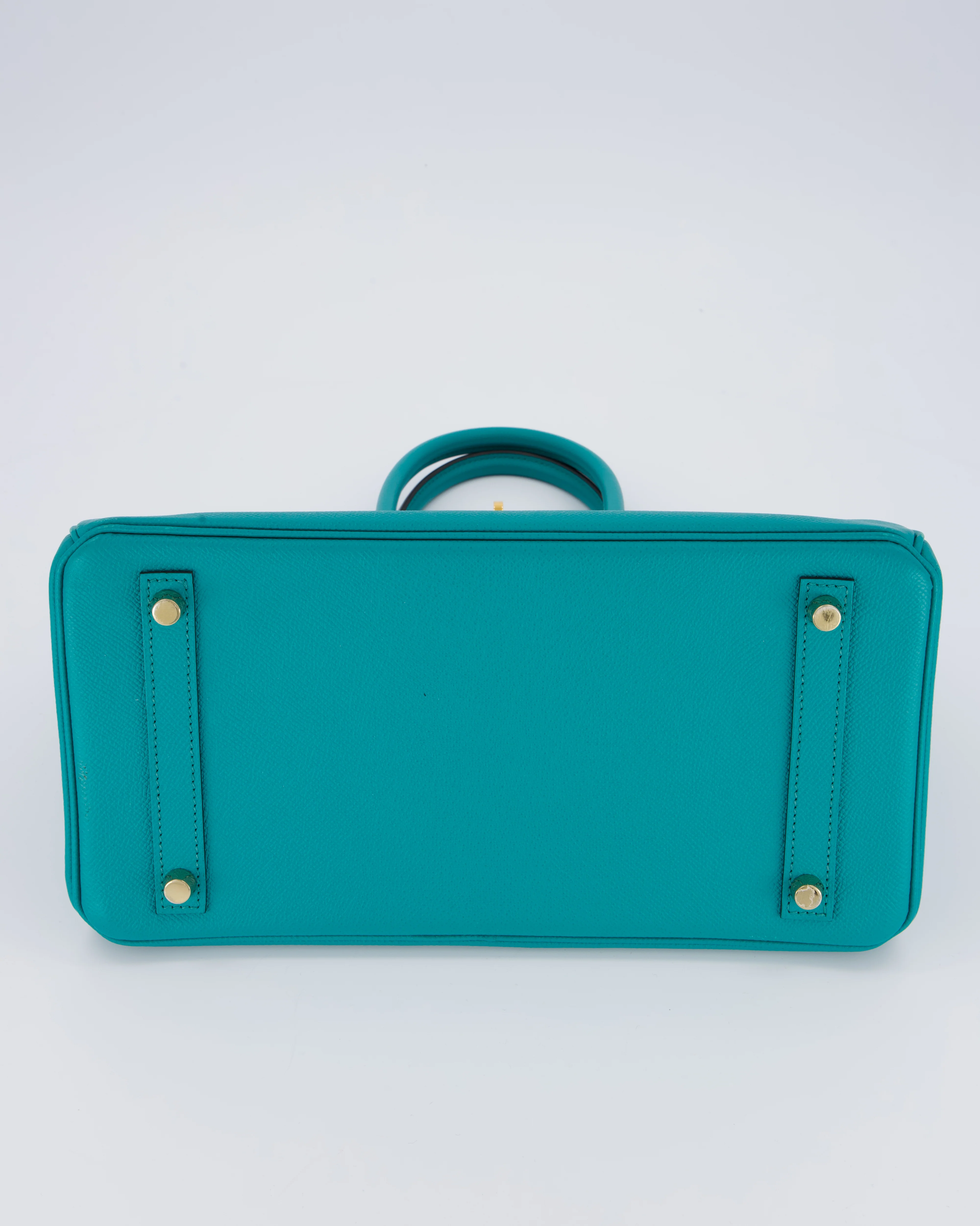 Hermès Birkin 30cm Retourne Bag In Blue Paon Espom Leather With Gold Hardware - Image 18